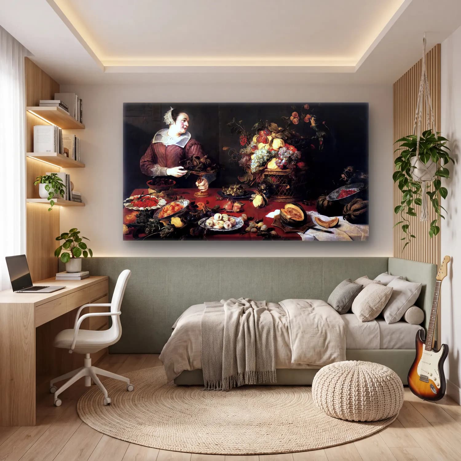 Frans Snyders – The Fruit Basket cam tablo — genç odasında