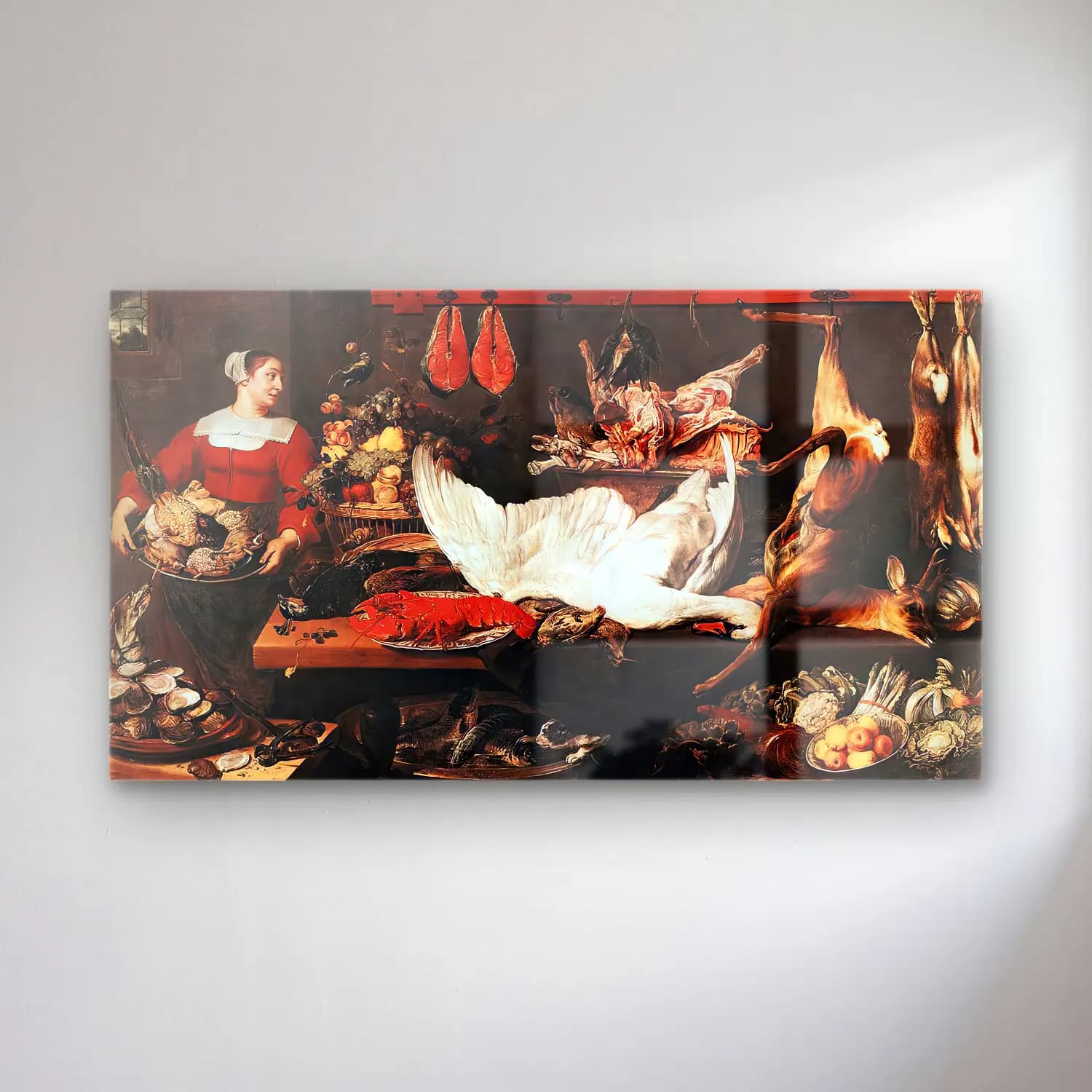 Frans Snyders – The Pantry cam tablo — Frans Snyders – The Pantry — yağlı boya kuğu