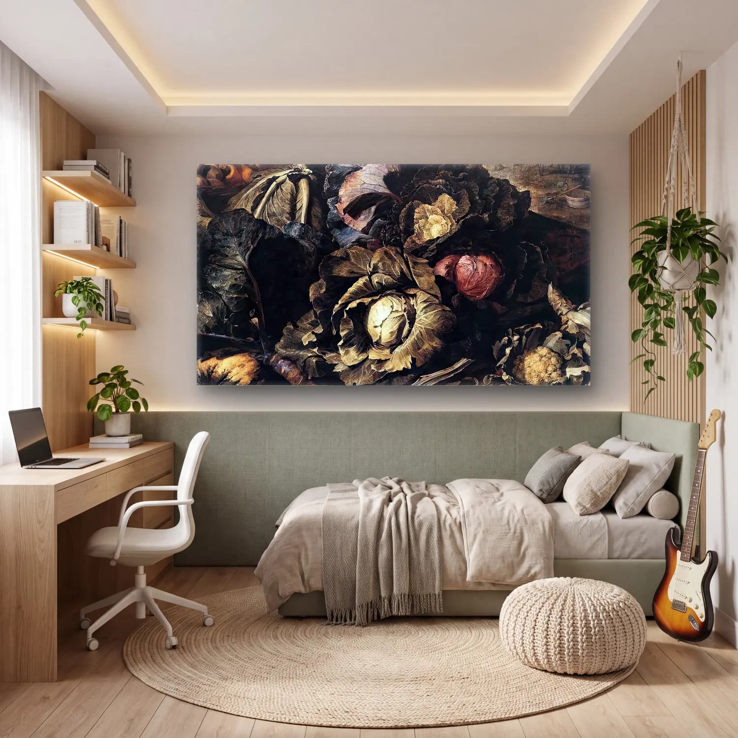 Frans Snyders – Vegetable Still-Life cam tablo — genç odasında