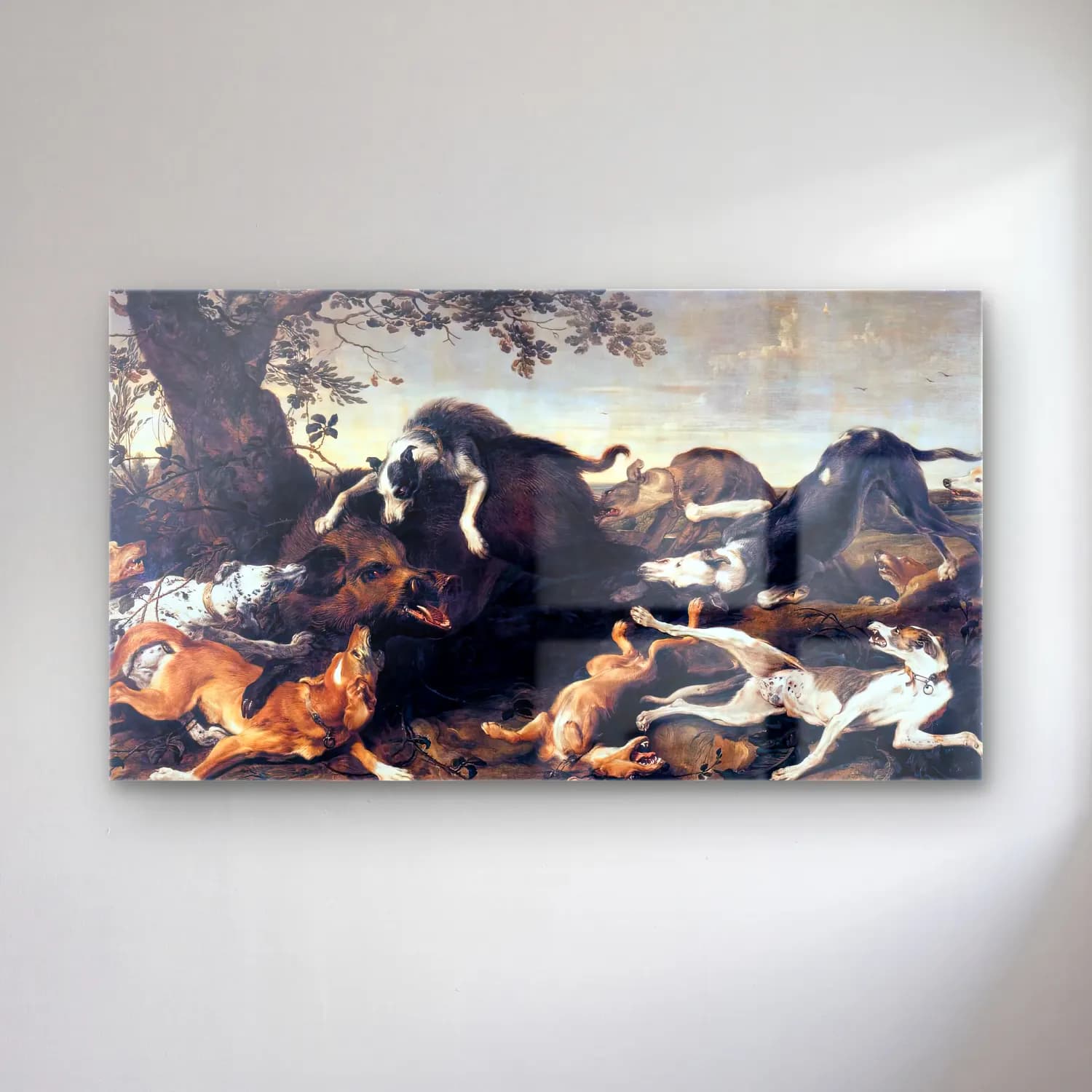 Frans Snyders – Wild Boar Hunt cam tablo — Frans Snyders – Wild Boar Hunt — yağlı boya köpek
