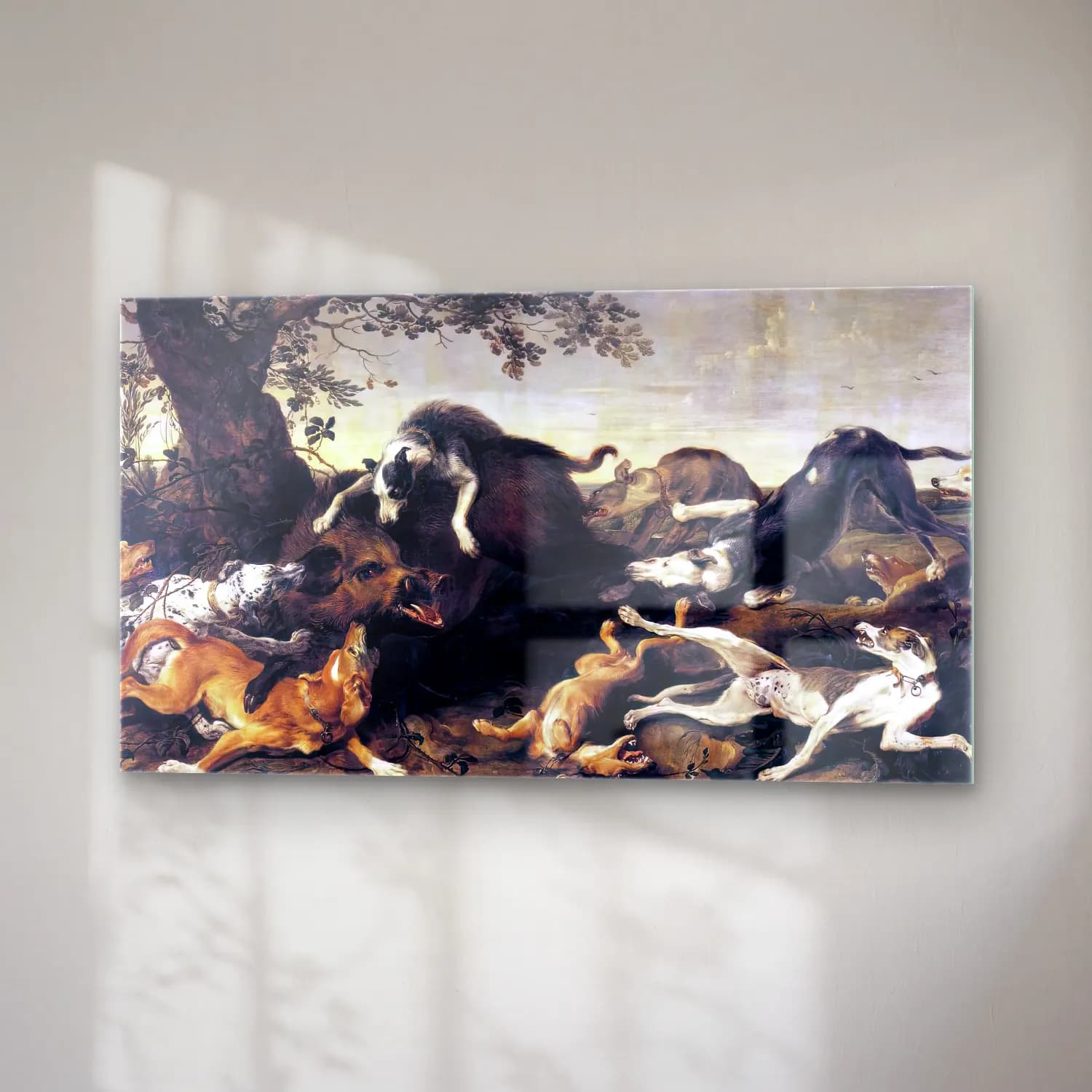 Frans Snyders – Wild Boar Hunt cam tablo — sağ açıdan görünüm