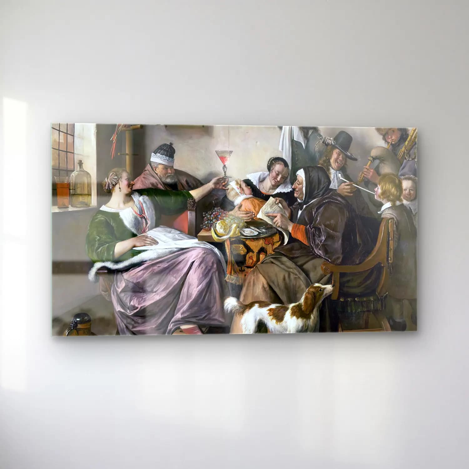 Jan Steen – As the Old Sing, So Pipe the Young cam tablo — sol açıdan görünüm