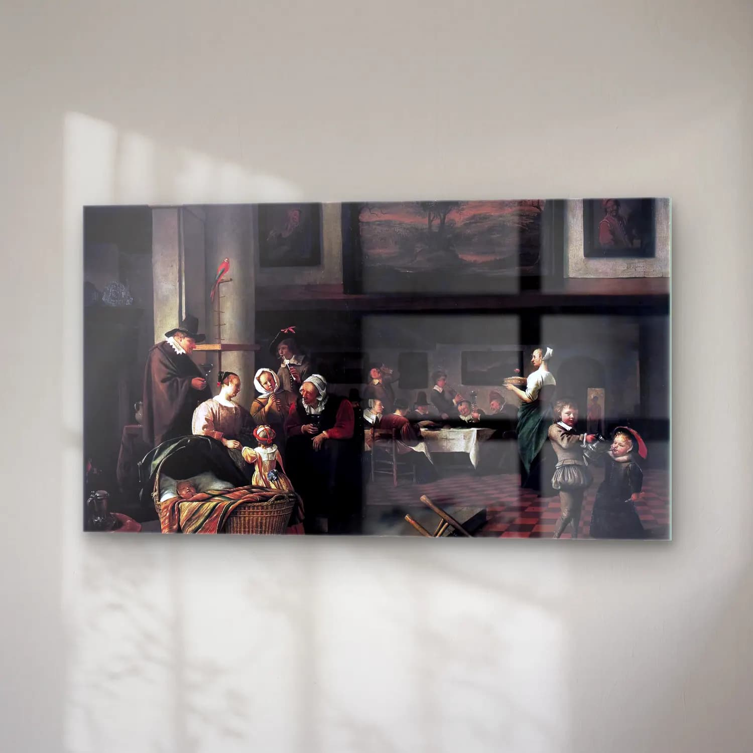 Jan Steen – Baptism ( So de oude songen, so pypen de jongen ) cam tablo — sağ açıdan görünüm