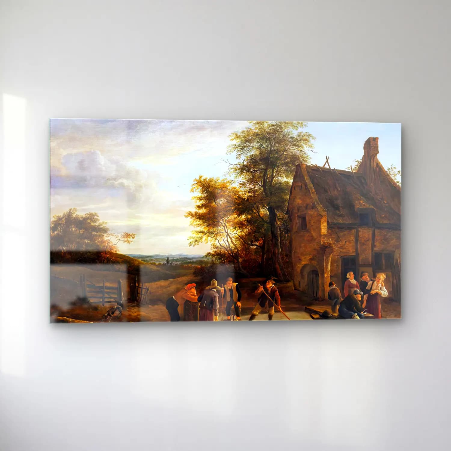Jan Steen – Before an Inn cam tablo — sol açıdan görünüm