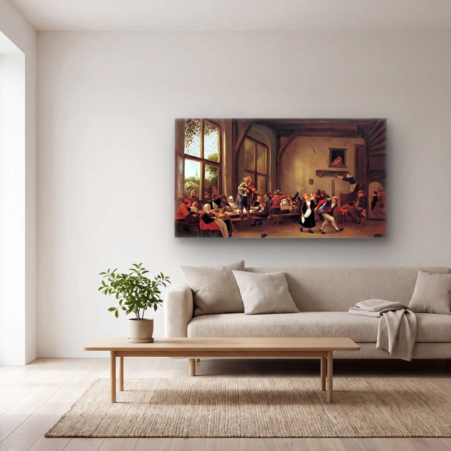 Jan Steen – Country Wedding cam tablo — açık renk salonda