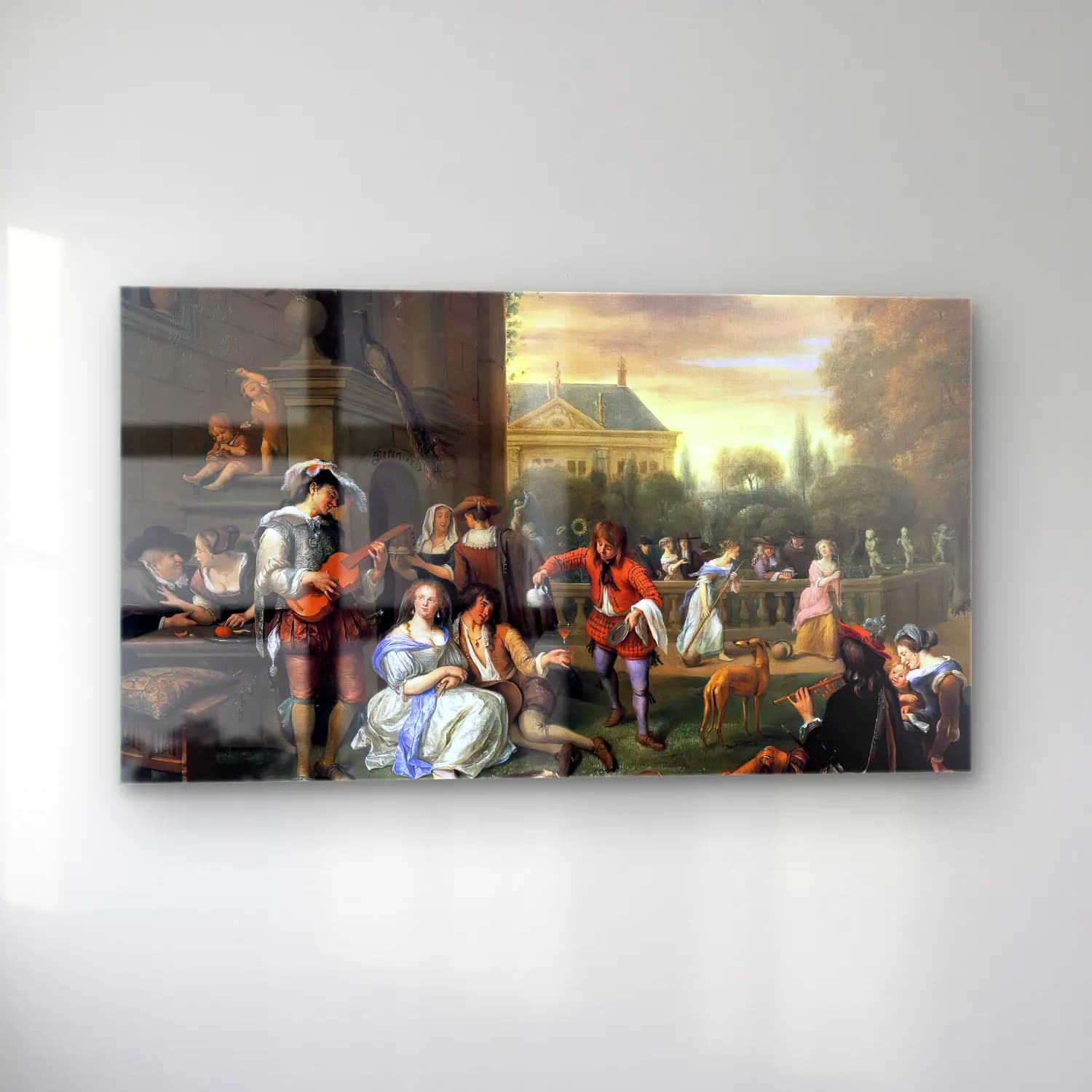 Jan Steen – Garden Party cam tablo — sol açıdan görünüm