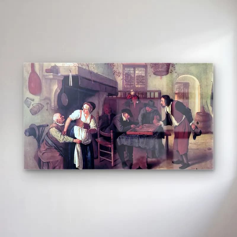 Jan Steen – In the Tavern cam tablo — Jan Steen – In the Tavern — vintage vintage i̇ç mekân