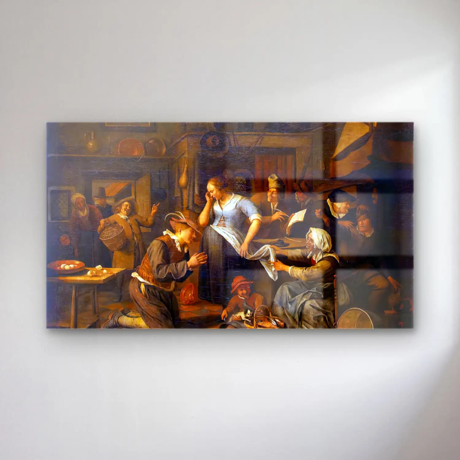 Jan Steen – Marriage Contract cam tablo — Jan Steen – Marriage Contract — yağlı boya dini sahne