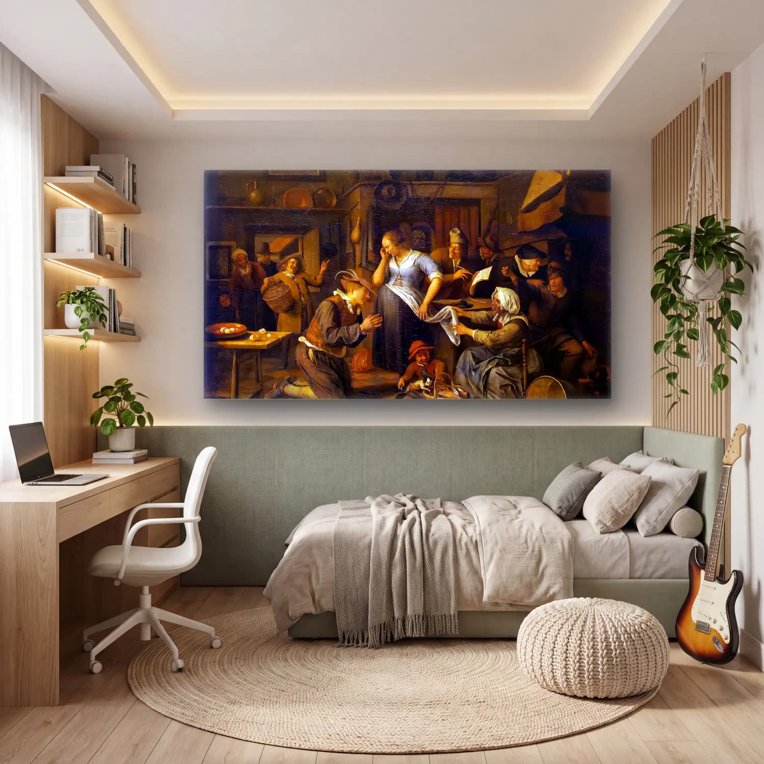 Jan Steen – Marriage Contract cam tablo — genç odasında
