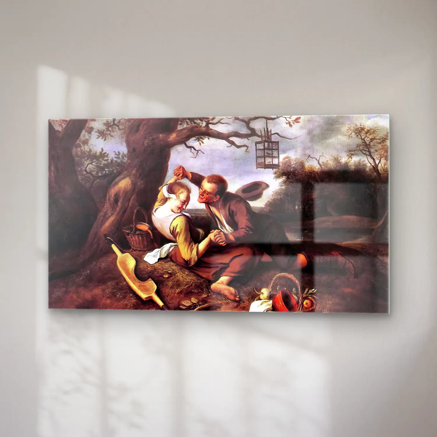 Jan Steen – Merry Couple cam tablo — sağ açıdan görünüm