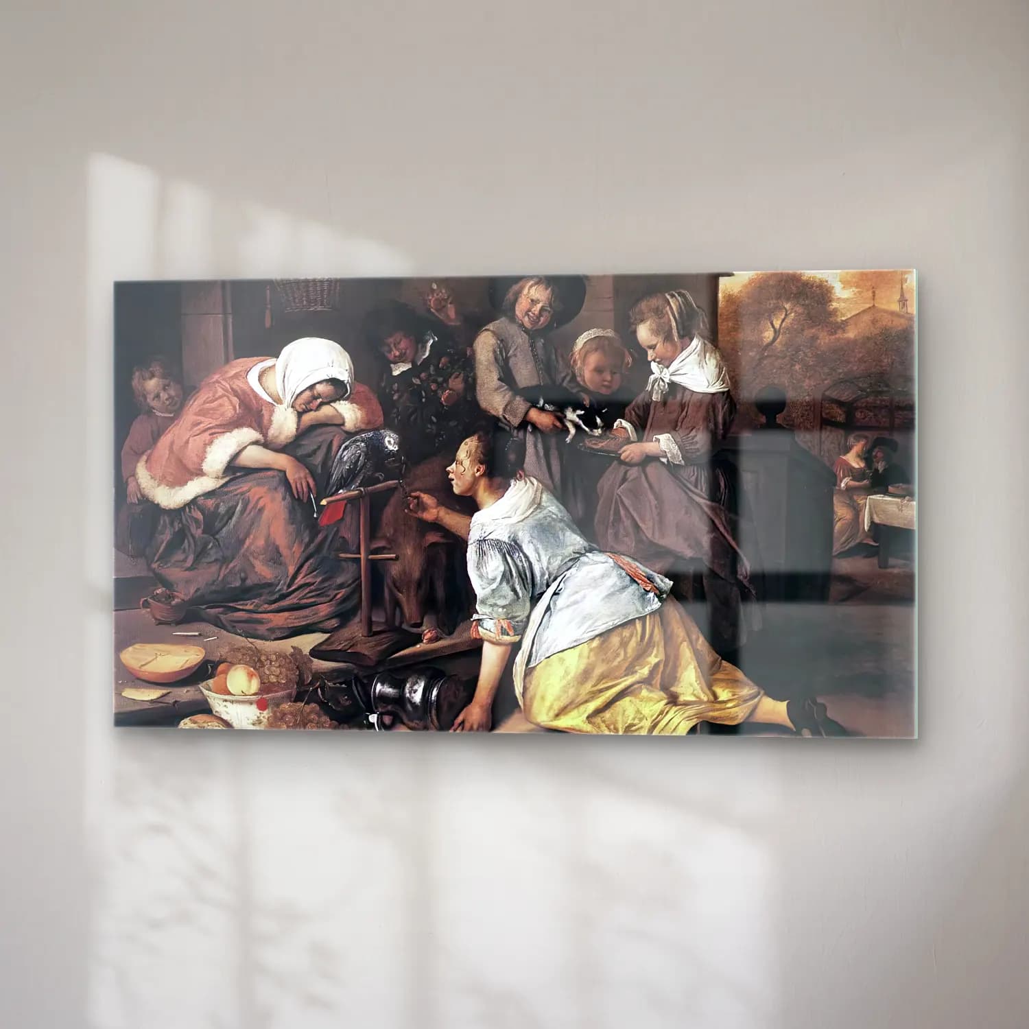 Jan Steen – The Effects of Intemperance cam tablo — sağ açıdan görünüm