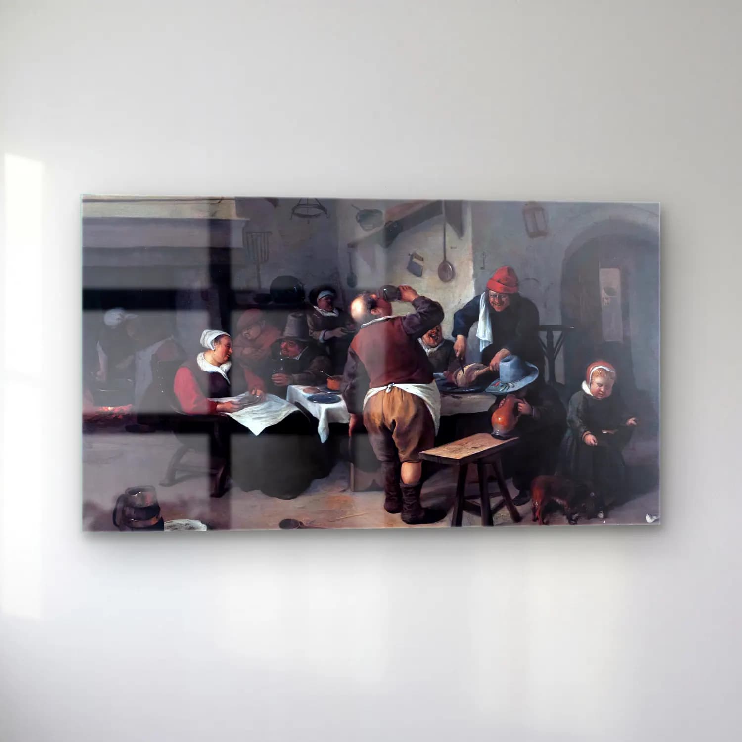 Jan Steen – The Fat Kitchen cam tablo — sol açıdan görünüm