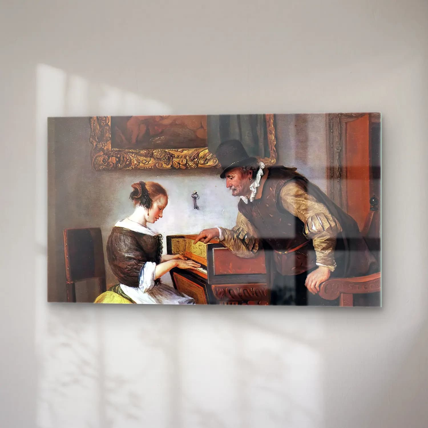 Jan Steen – The Harpsichord Lesson cam tablo — sağ açıdan görünüm
