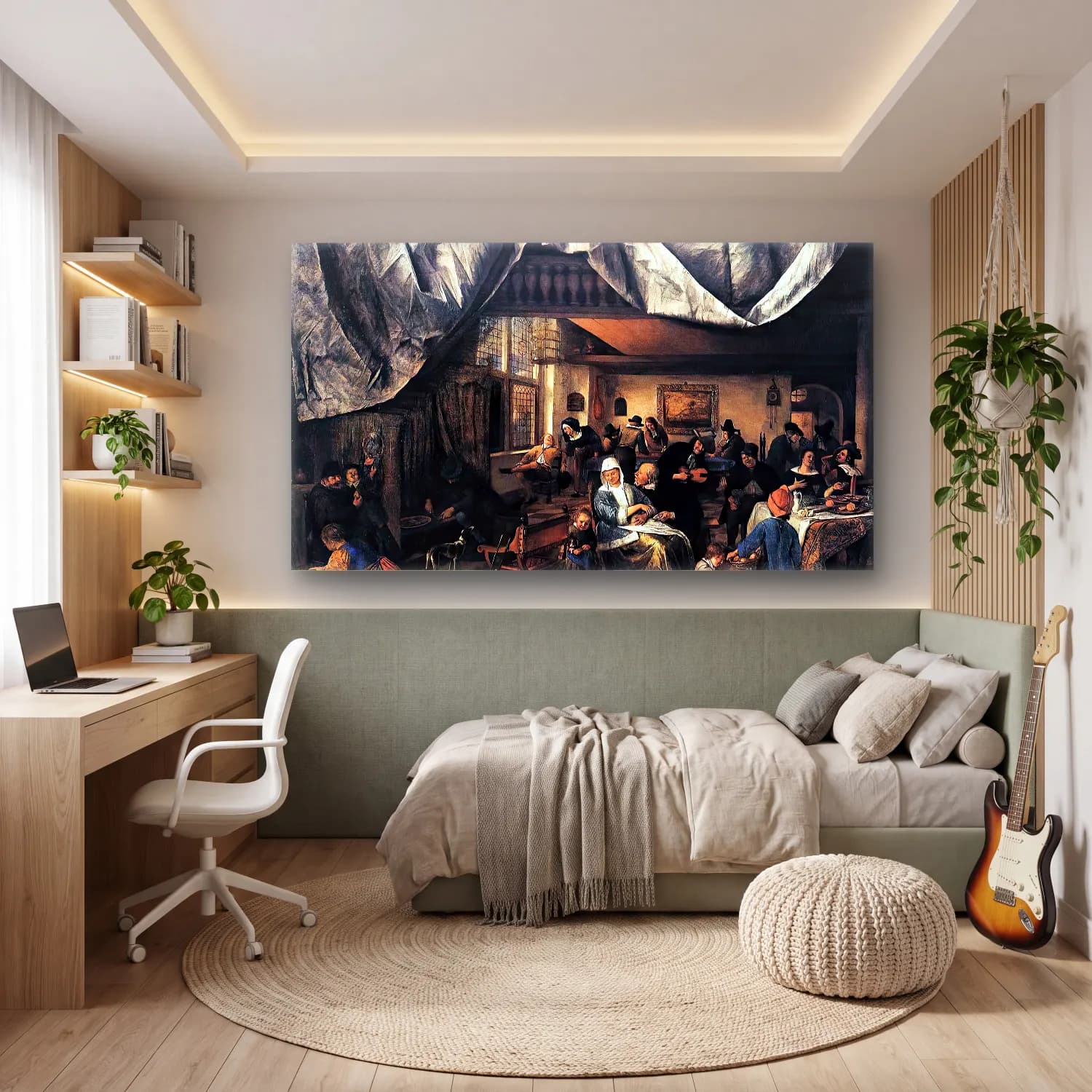 Jan Steen – The Life of Man cam tablo — genç odasında