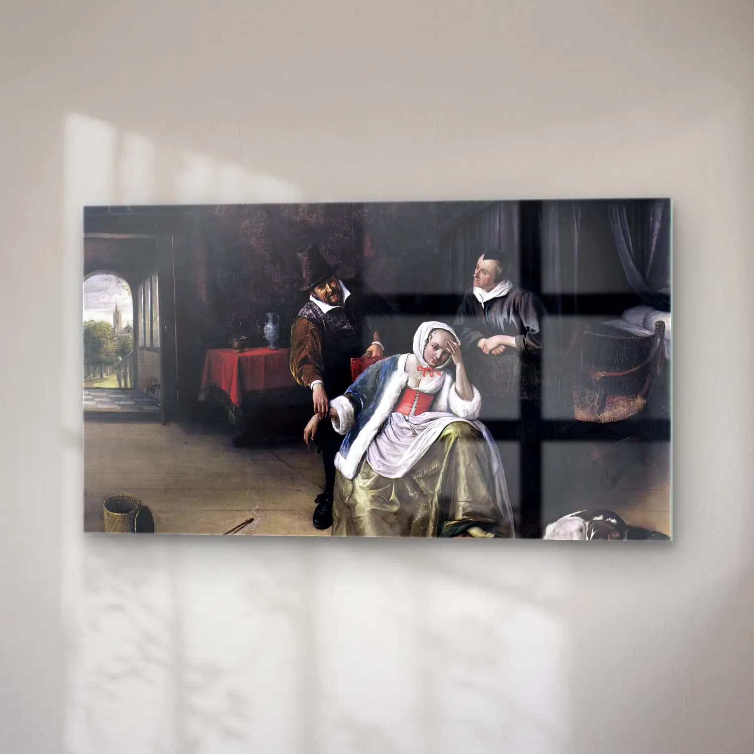 Jan Steen – The Lovesick Maiden cam tablo — sağ açıdan görünüm
