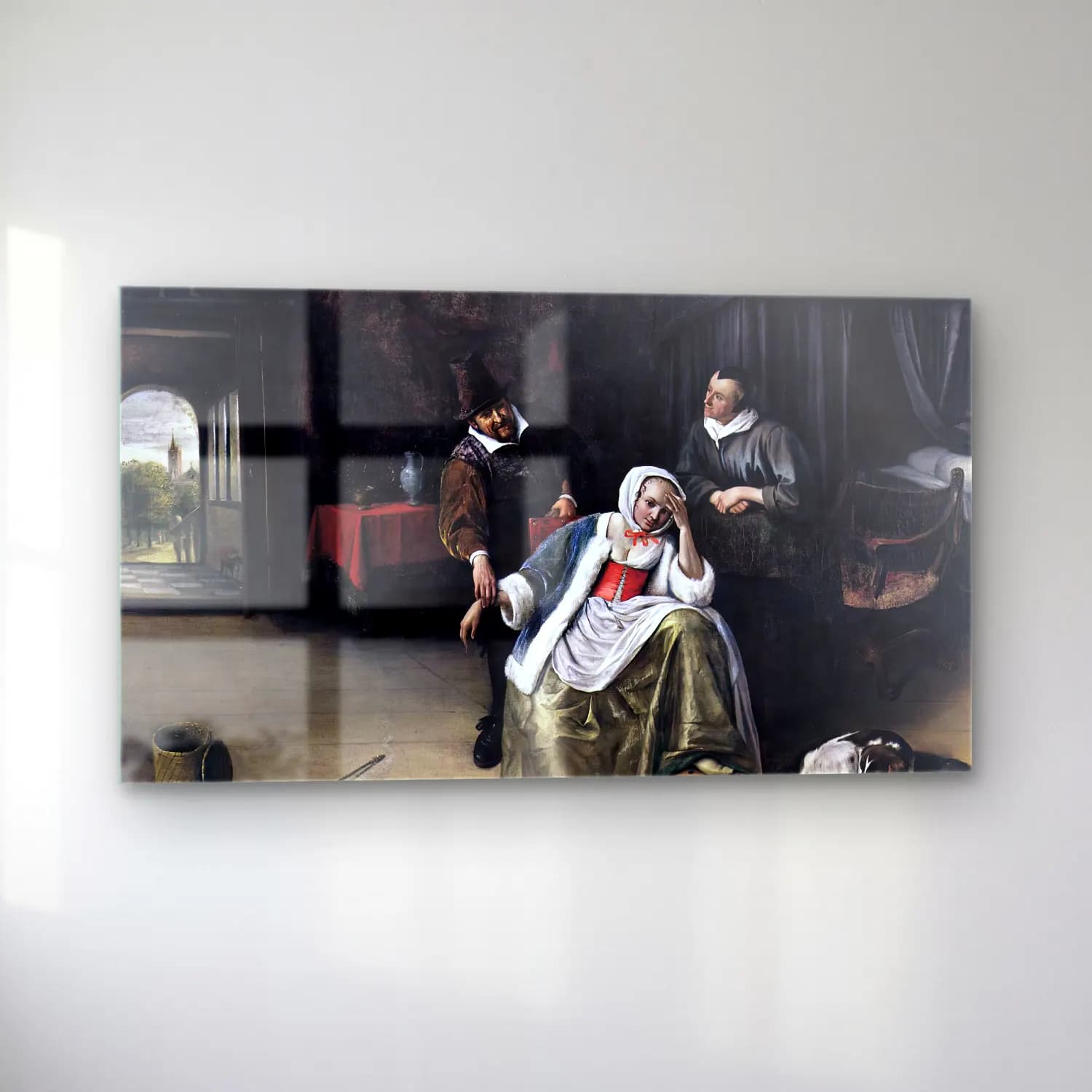 Jan Steen – The Lovesick Maiden cam tablo — sol açıdan görünüm