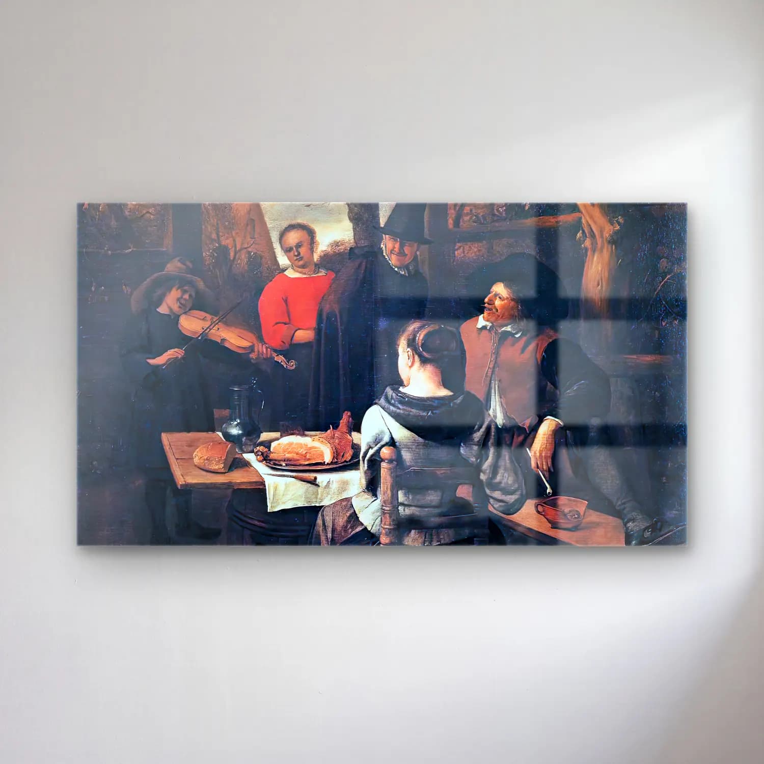 Jan Steen – The Meal cam tablo — Jan Steen – The Meal — yağlı boya dini sahne