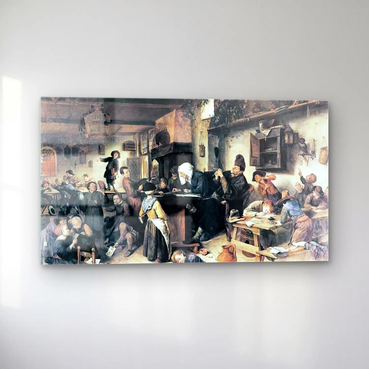 Jan Steen – The Village School cam tablo — sol açıdan görünüm