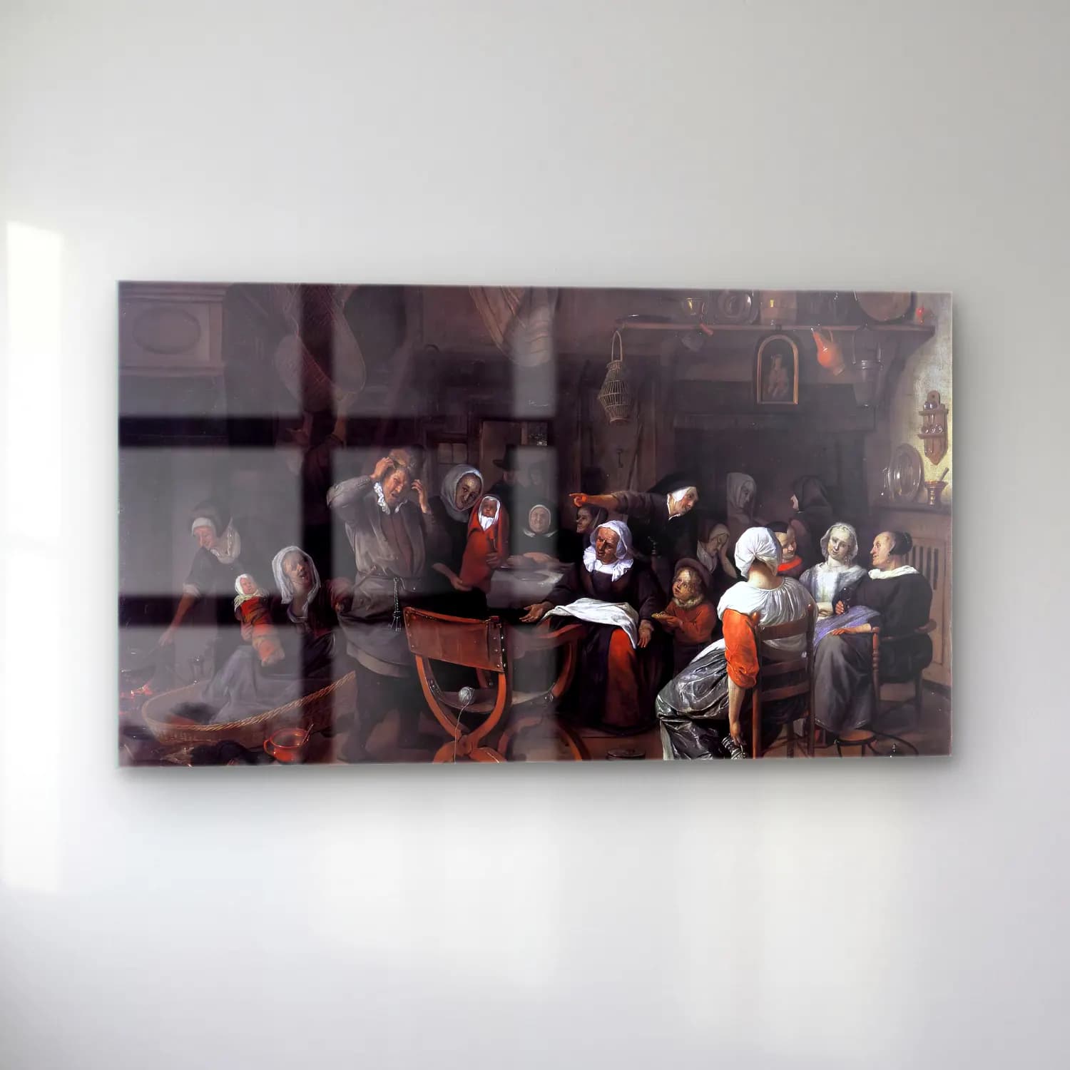 Jan Steen – Twin Birth Celebration cam tablo — sol açıdan görünüm