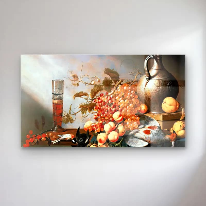 Harmen Steenwijck – Still-Life of Fruit and Dead Fowl cam tablo — Harmen Steenwijck – Still-Life of Fruit and Dead Fowl — yağlı boya meyveli natürmort