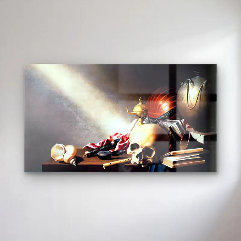 Harmen Steenwijck – Vanitas Still-Life cam tablo — Harmen Steenwijck – Vanitas Still-Life — yağlı boya şövalye