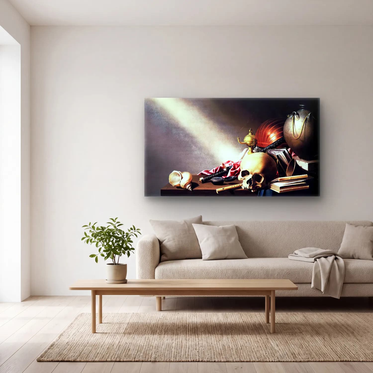 Harmen Steenwijck – Vanitas Still-Life cam tablo — açık renk salonda