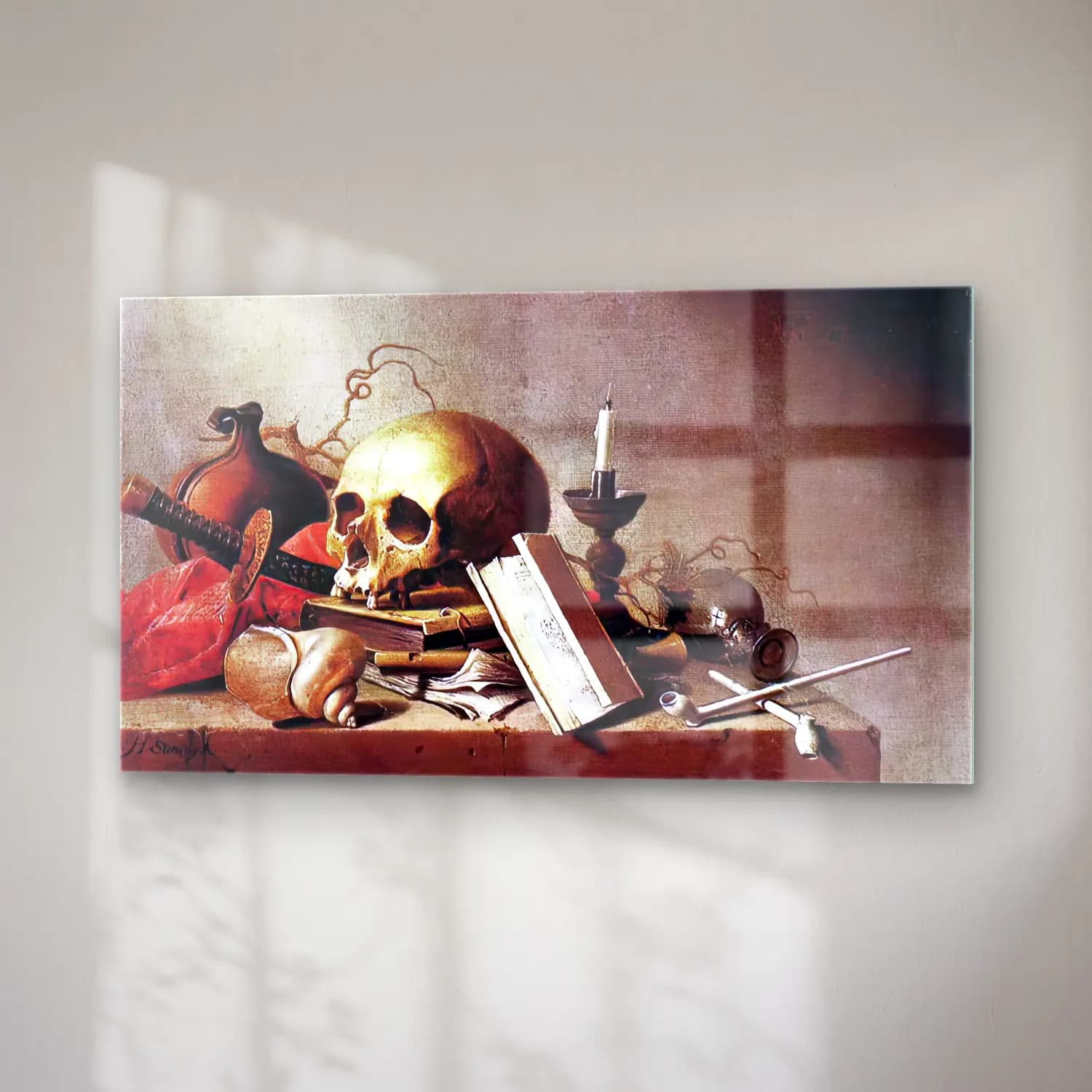 Harmen Steenwijck – Vanitas cam tablo — sağ açıdan görünüm