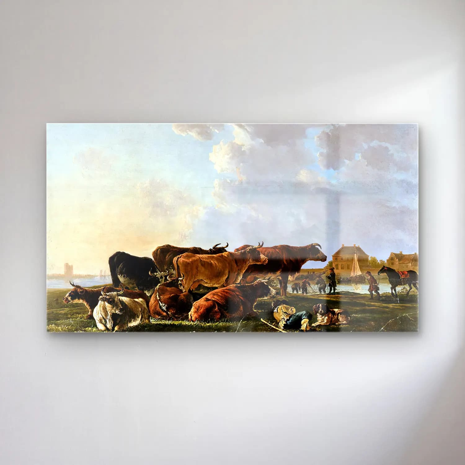 Jacob van Strij – Landscape with Cattle cam tablo — Jacob van Strij – Landscape with Cattle — yağlı boya i̇nek