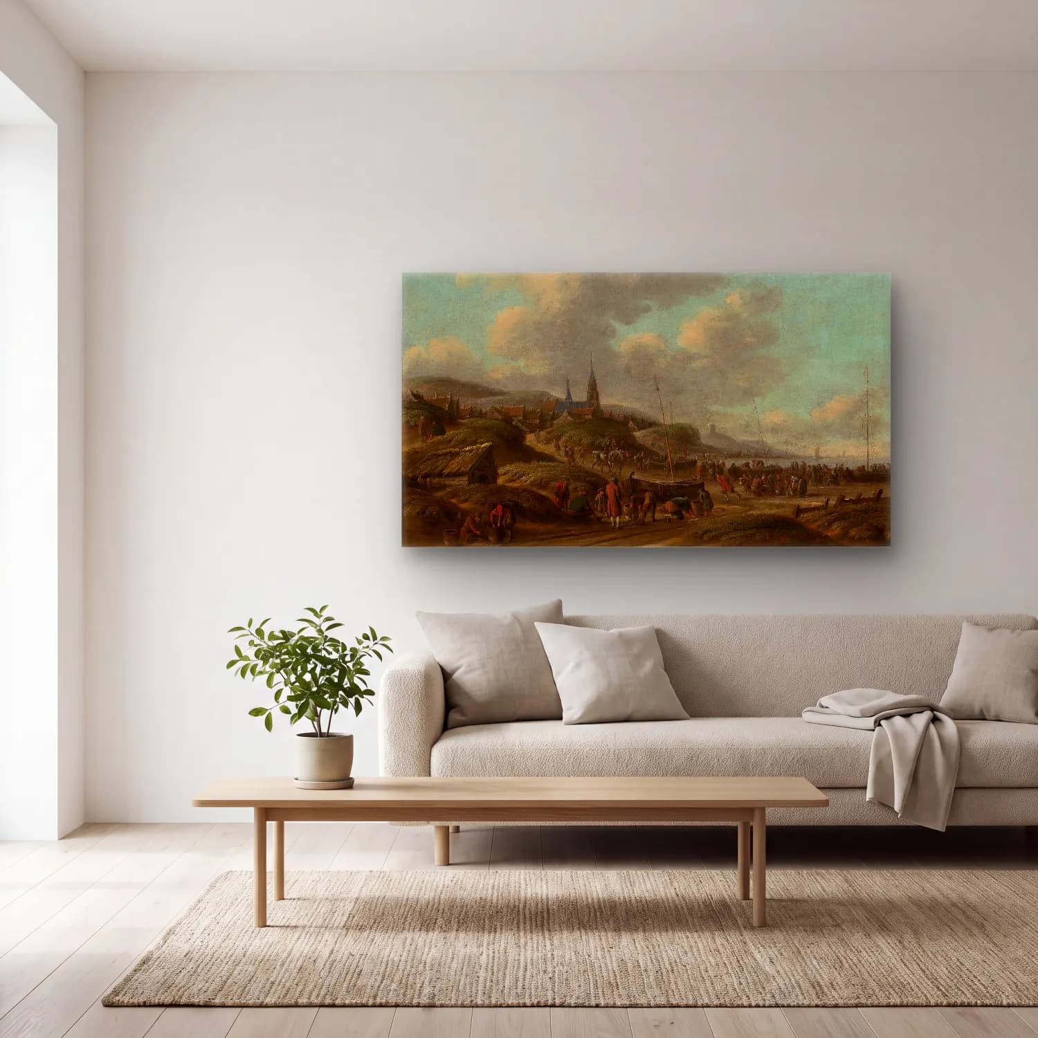 Thomas Heeremans – Coast in Scheveningen cam tablo — açık renk salonda