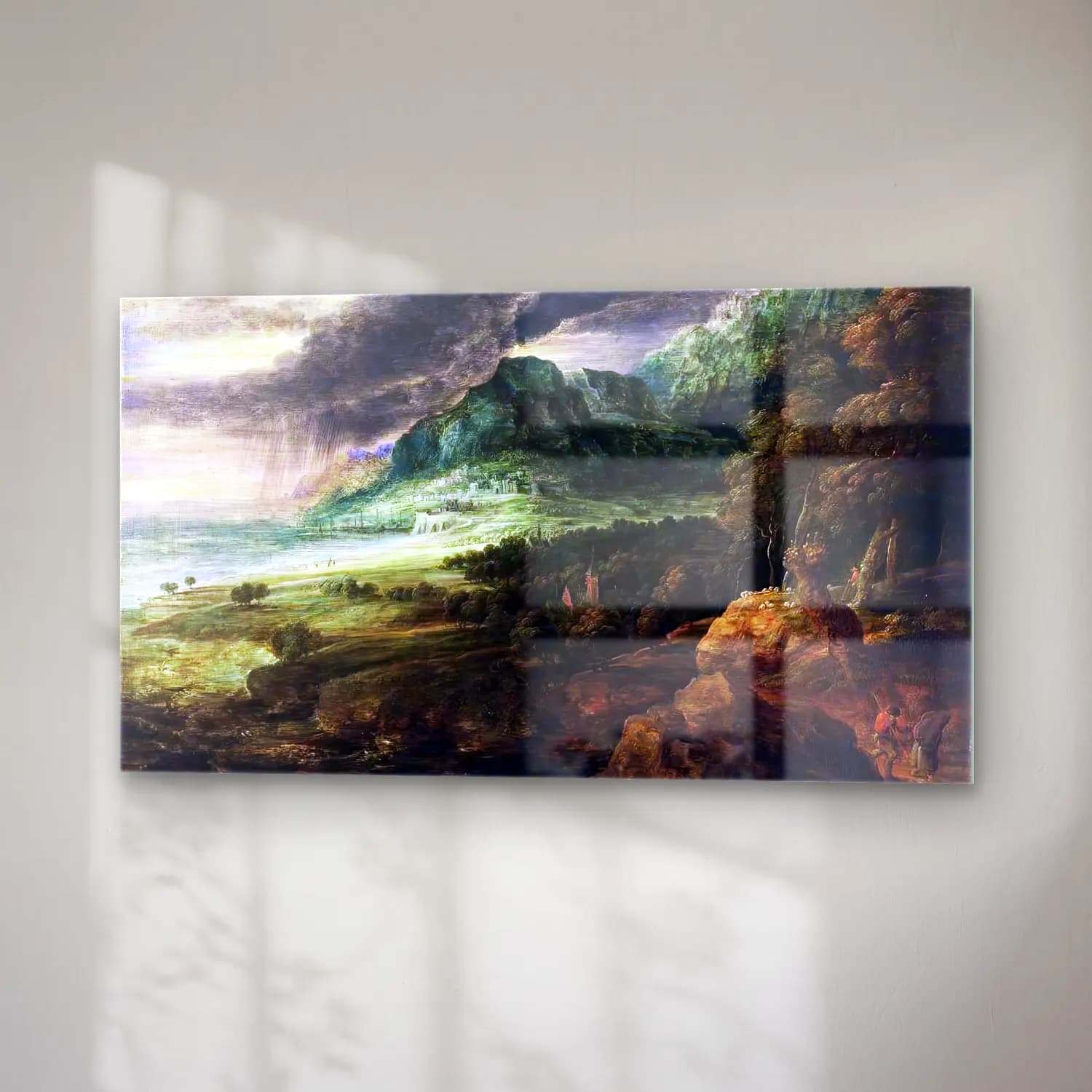 Lucas van Uden – Coastal Landscape with Storm cam tablo — sağ açıdan görünüm