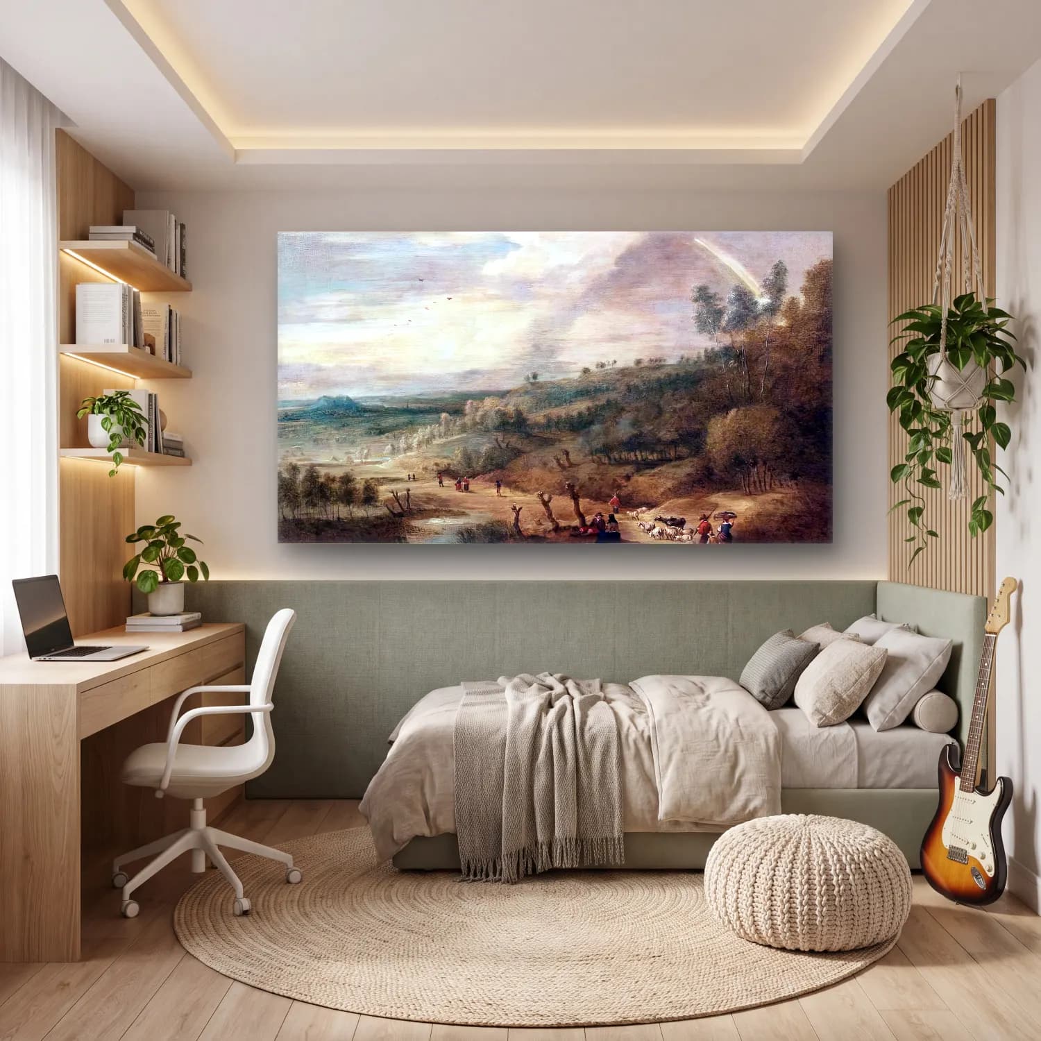 Lucas van Uden – Extensive Landscape cam tablo — genç odasında