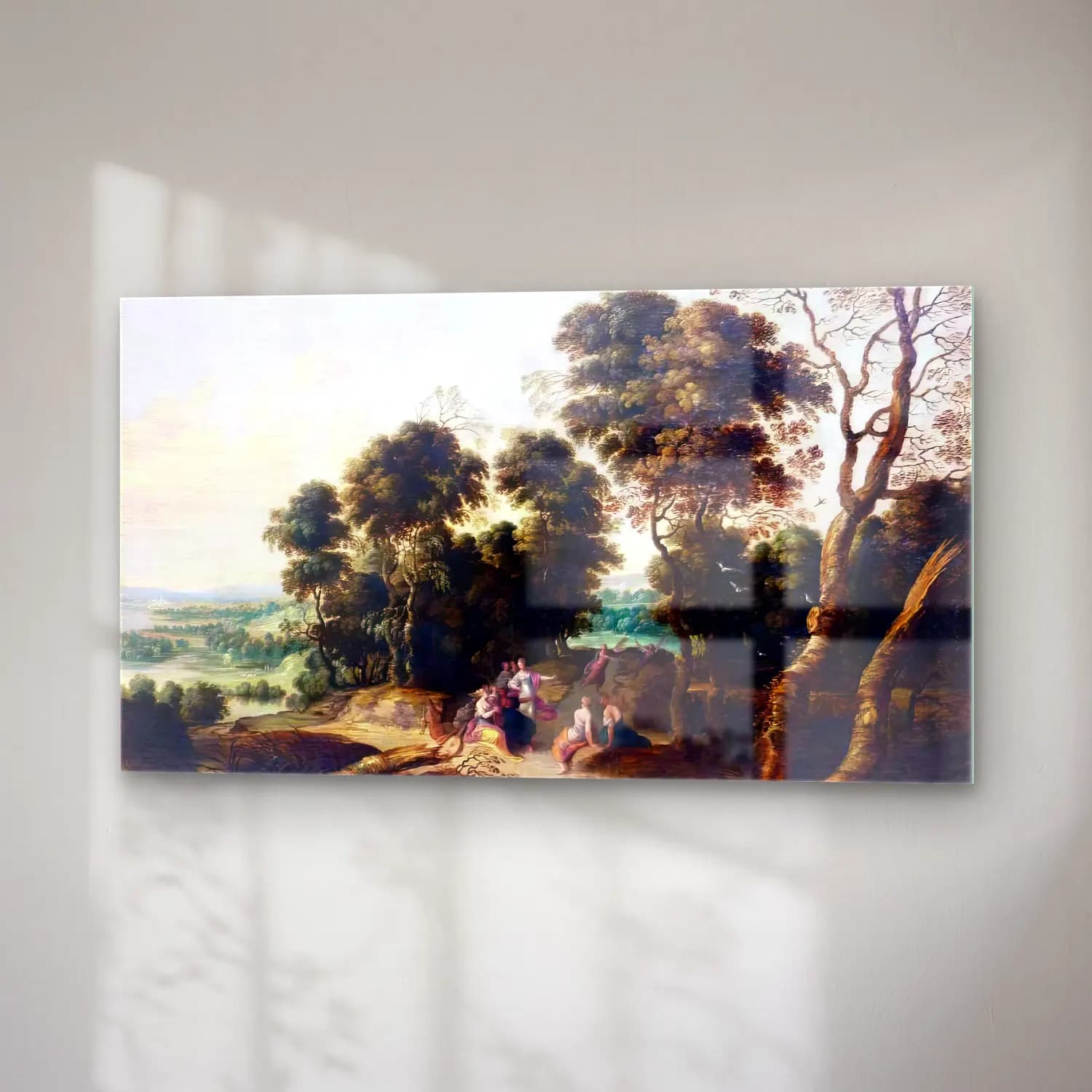 Lucas van Uden – Landscape with the Contest between the Muses and the… cam tablo — sağ açıdan görünüm