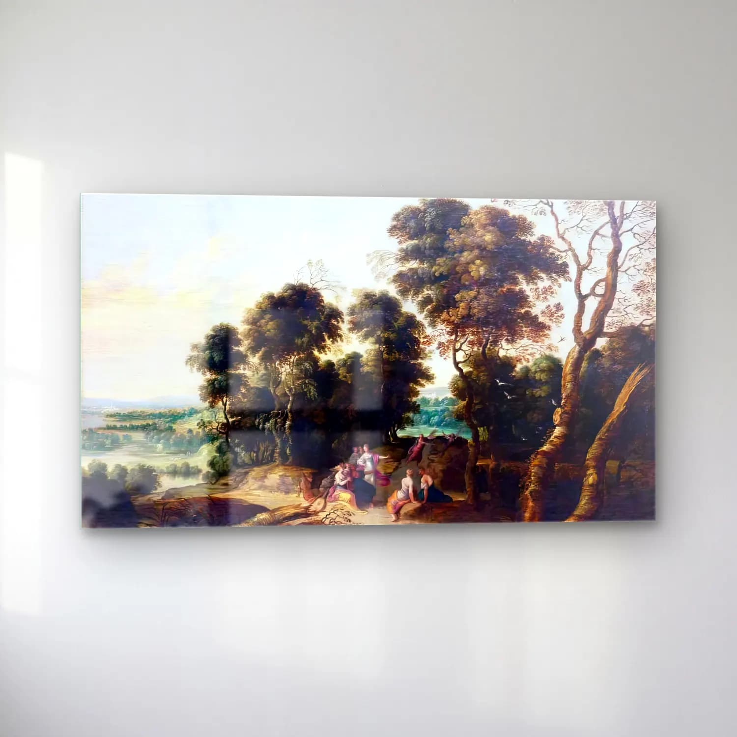 Lucas van Uden – Landscape with the Contest between the Muses and the… cam tablo — sol açıdan görünüm