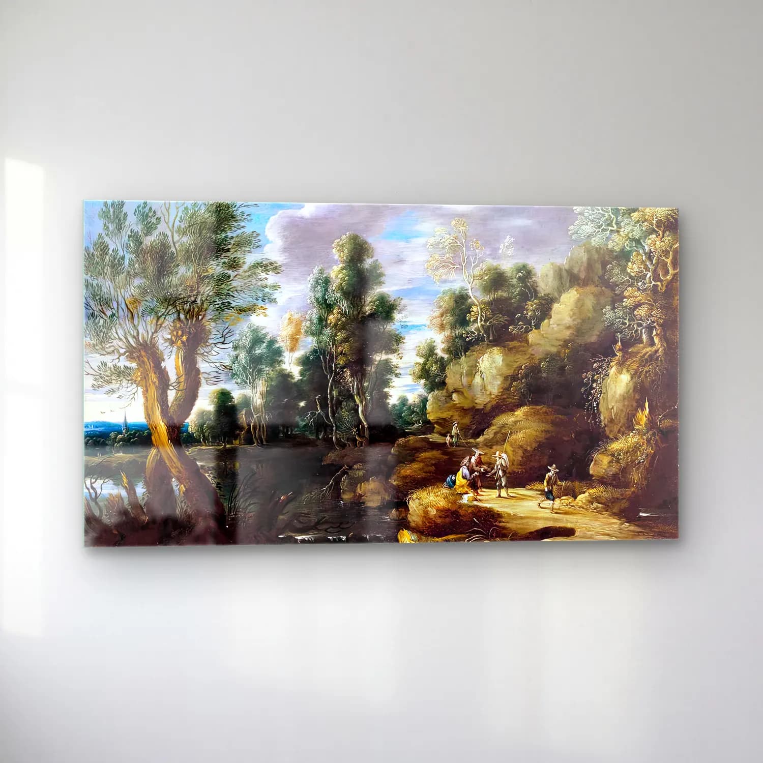 Lucas van Uden – River Landscape cam tablo — sol açıdan görünüm