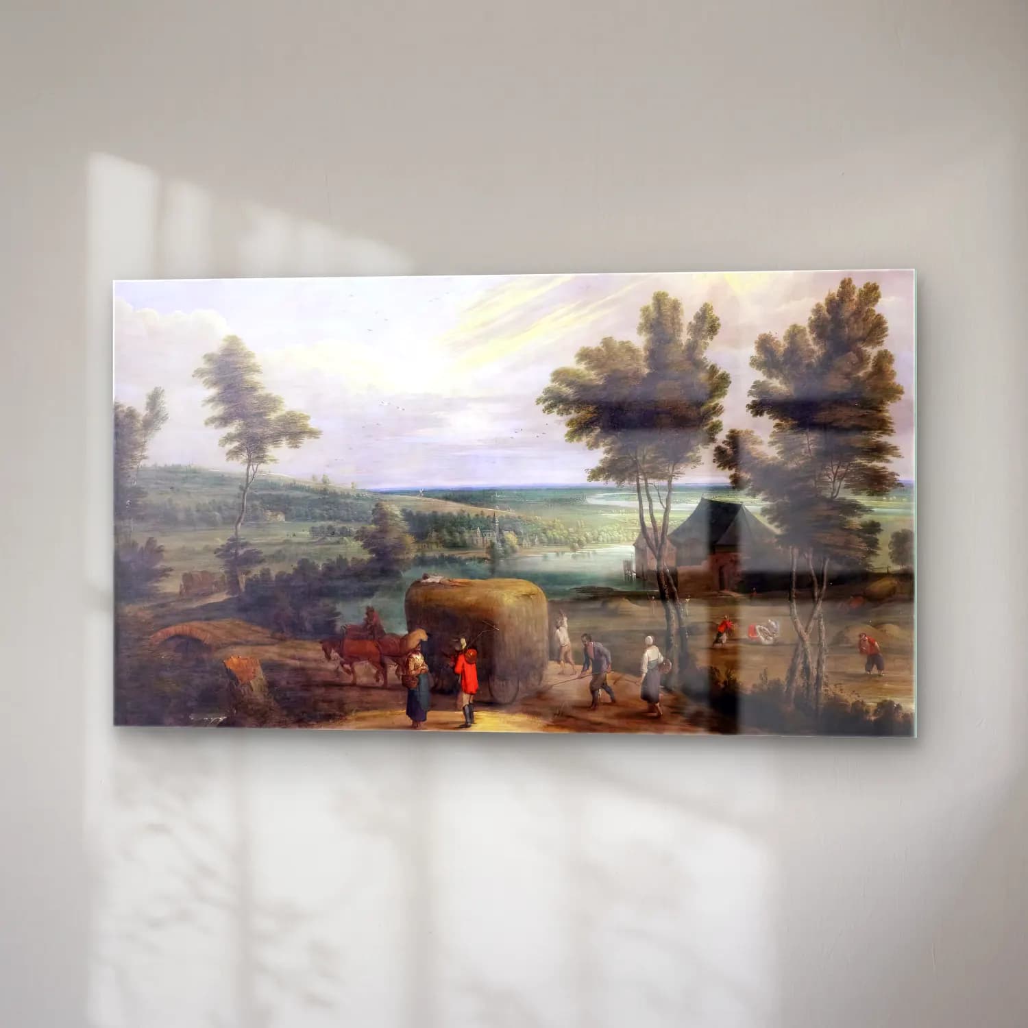 Lucas van Uden – Summer Landscape, Haying cam tablo — sağ açıdan görünüm