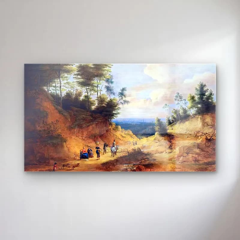 Lucas van Uden – Wooded Dune Landscape cam tablo — Lucas van Uden – Wooded Dune Landscape — yağlı boya dini sahne