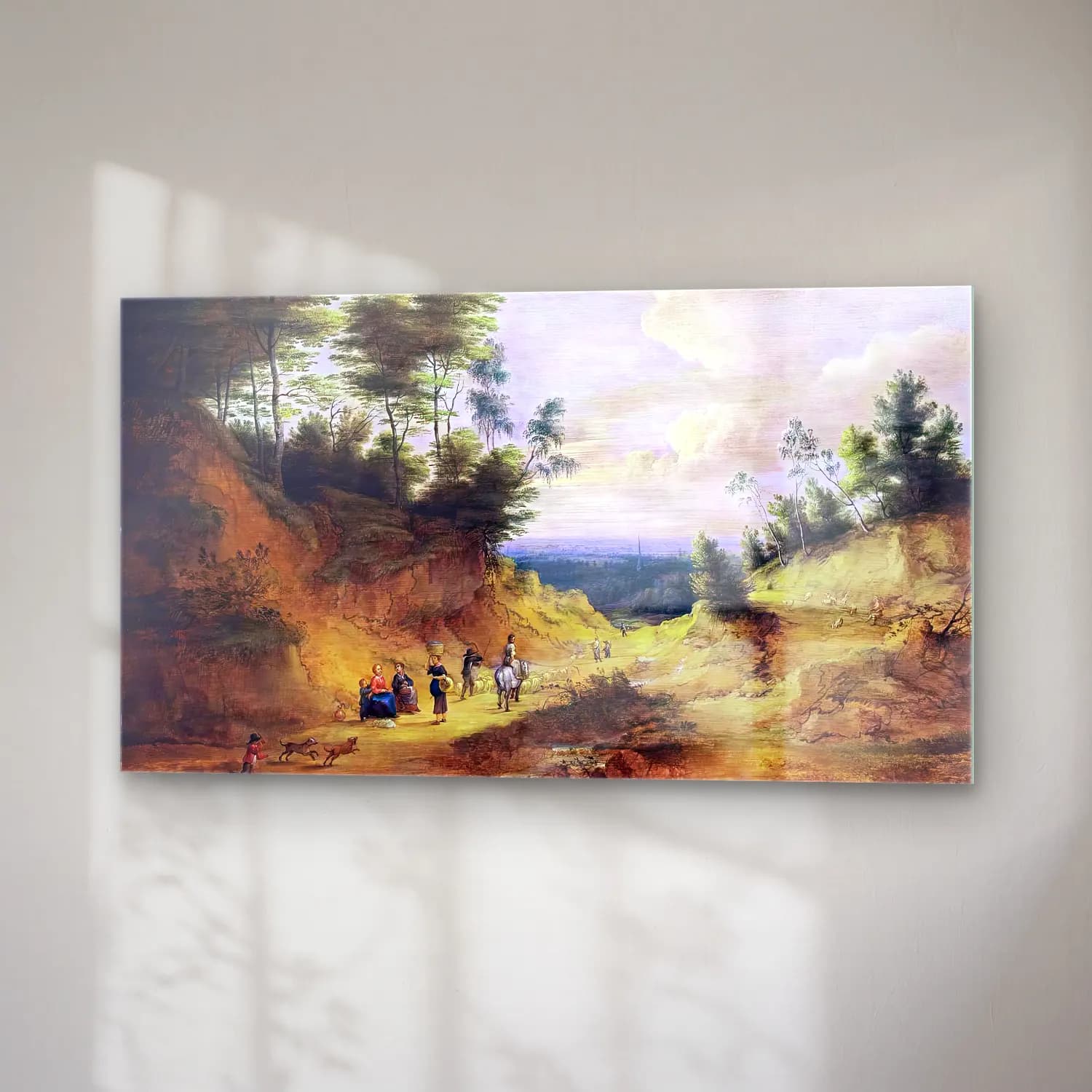 Lucas van Uden – Wooded Dune Landscape cam tablo — sağ açıdan görünüm