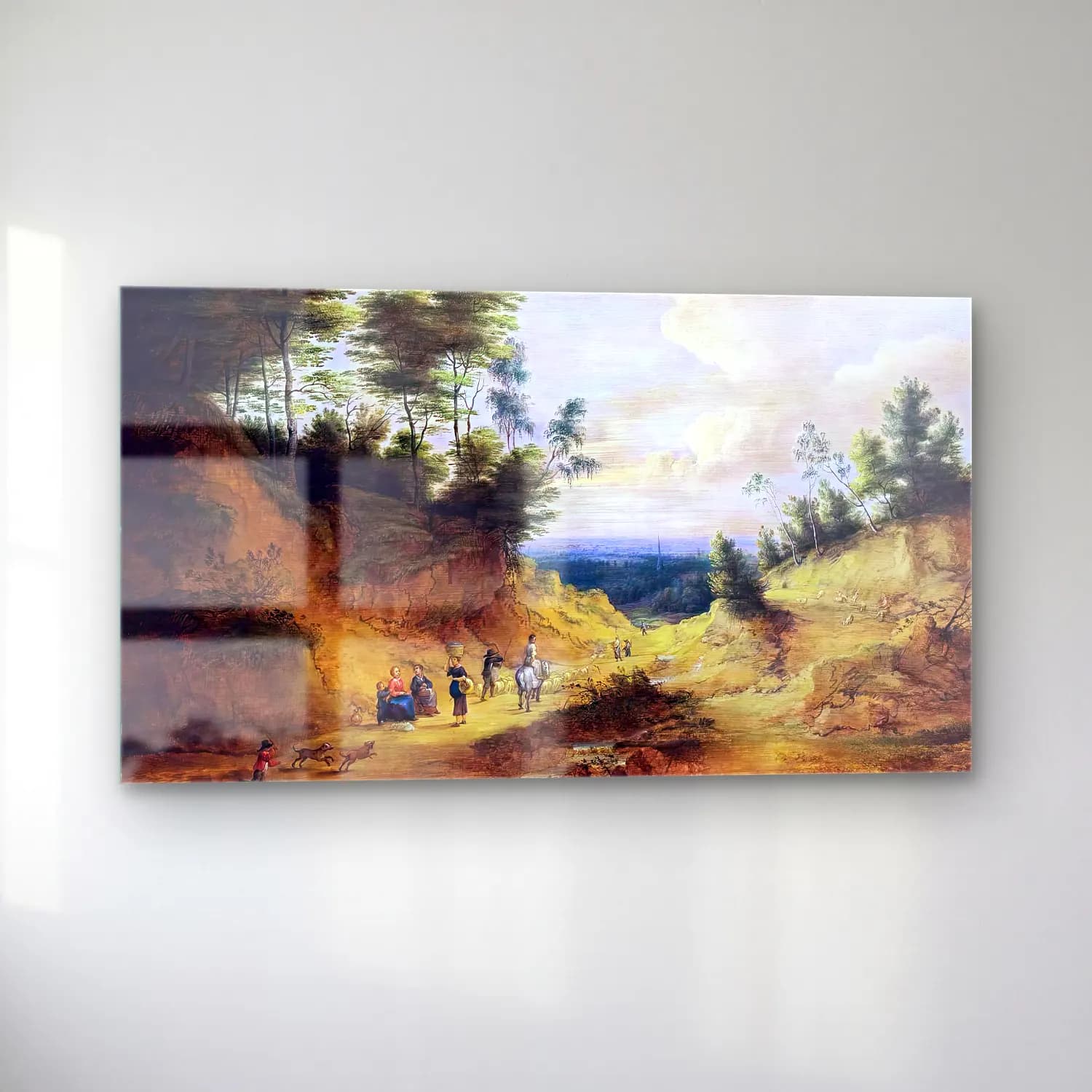 Lucas van Uden – Wooded Dune Landscape cam tablo — sol açıdan görünüm