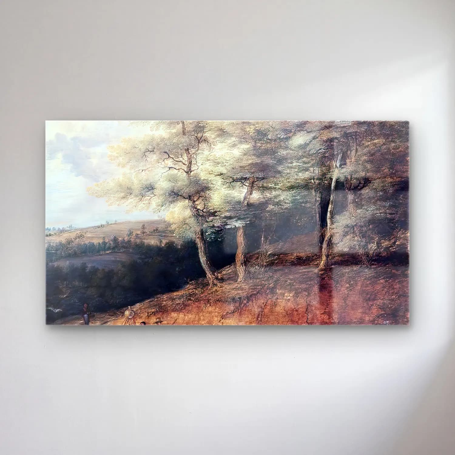 Lucas van Uden – Wooded Landscape cam tablo — Lucas van Uden – Wooded Landscape — yağlı boya orman