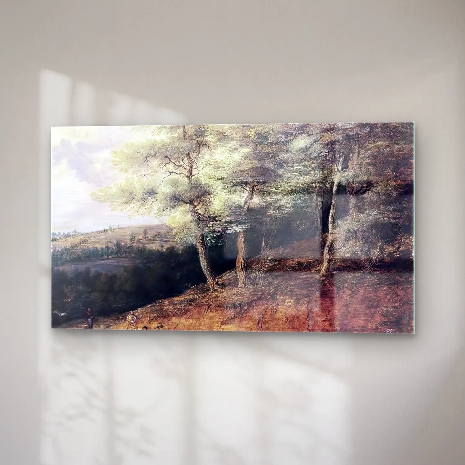 Lucas van Uden – Wooded Landscape cam tablo — sağ açıdan görünüm