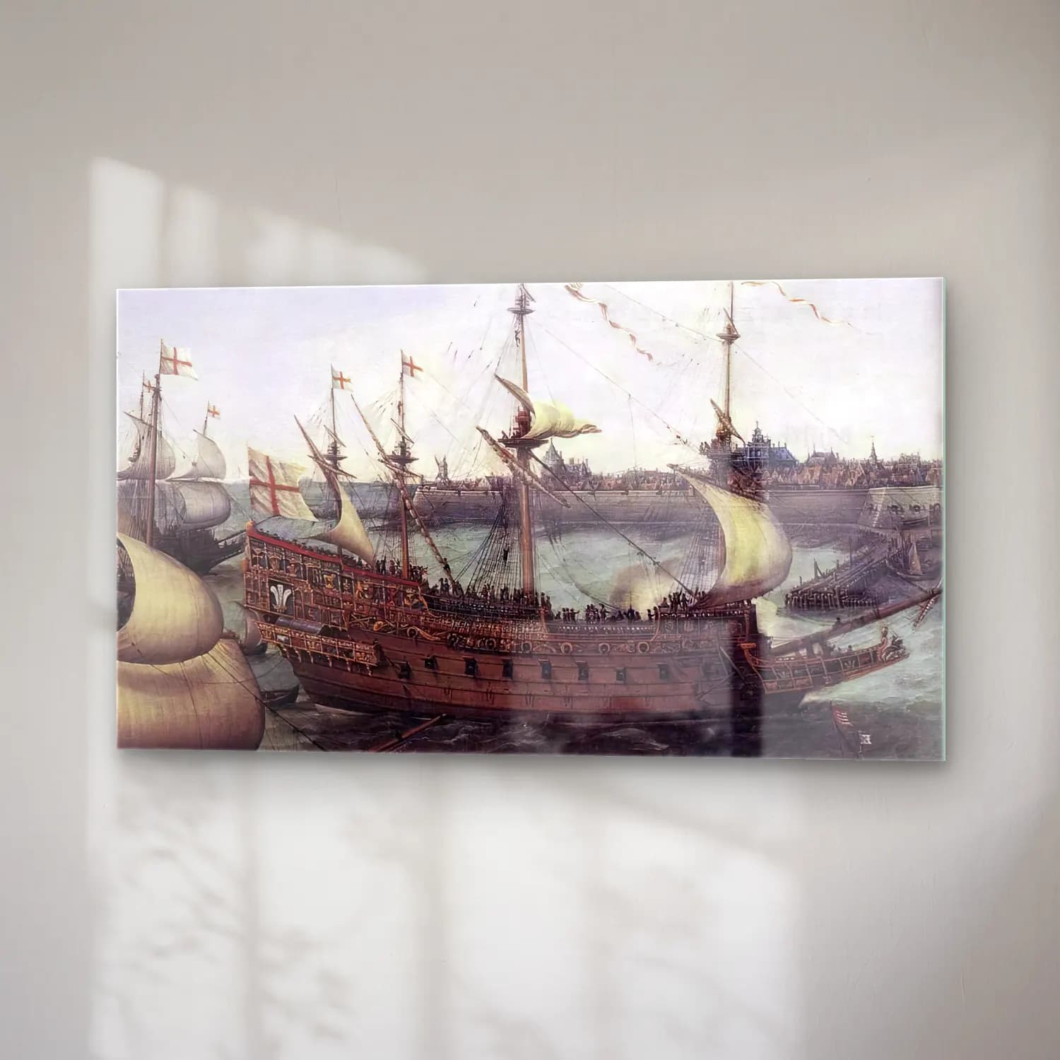 Hendrick Cornelisz Vroom – The Arrival at Vlissingen of the Elector Palatinate… cam tablo — sağ açıdan görünüm