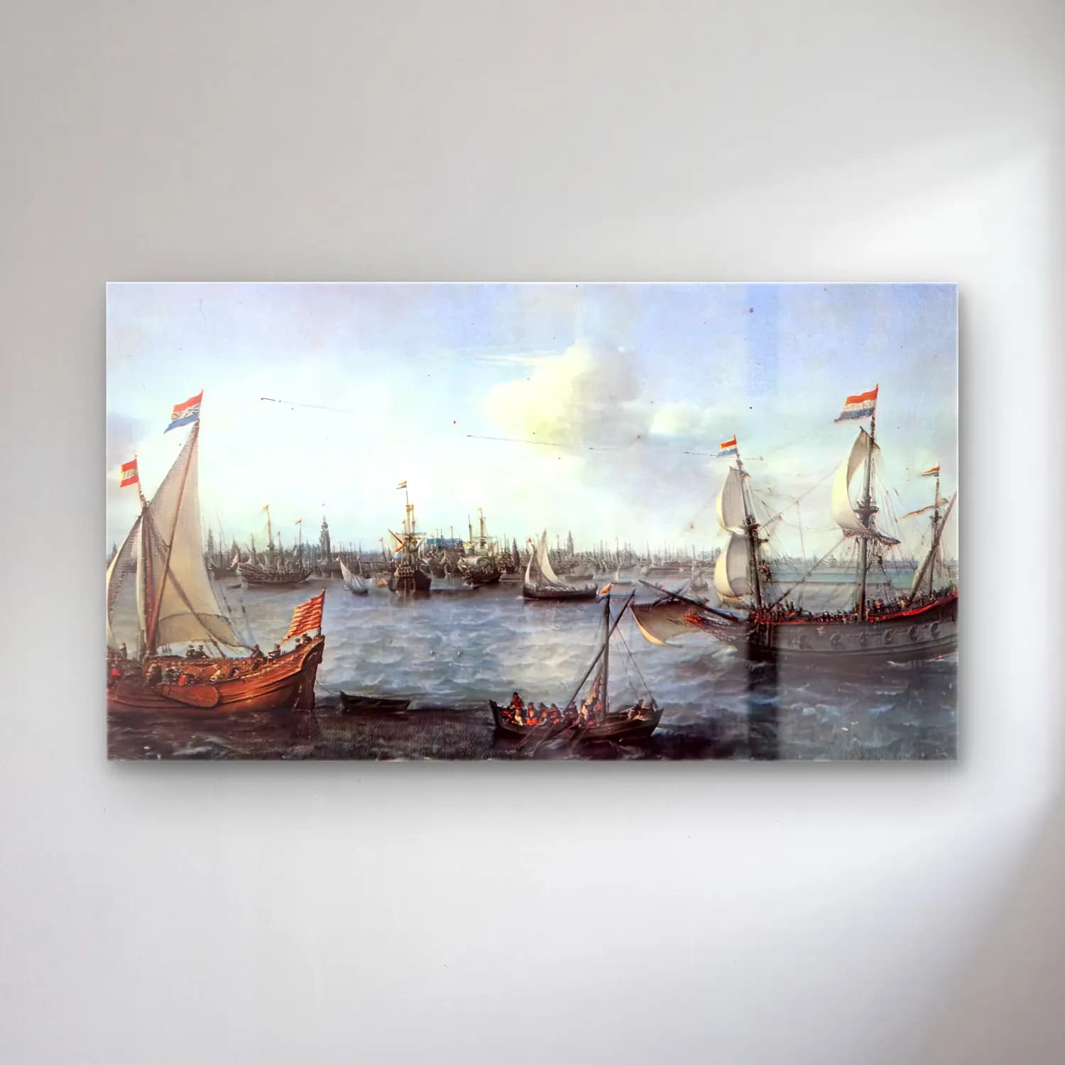 Hendrick Cornelisz Vroom – The Harbour in Amsterdam cam tablo — Hendrick Cornelisz Vroom – The Harbour in Amsterdam — yağlı boya liman ve tekneler