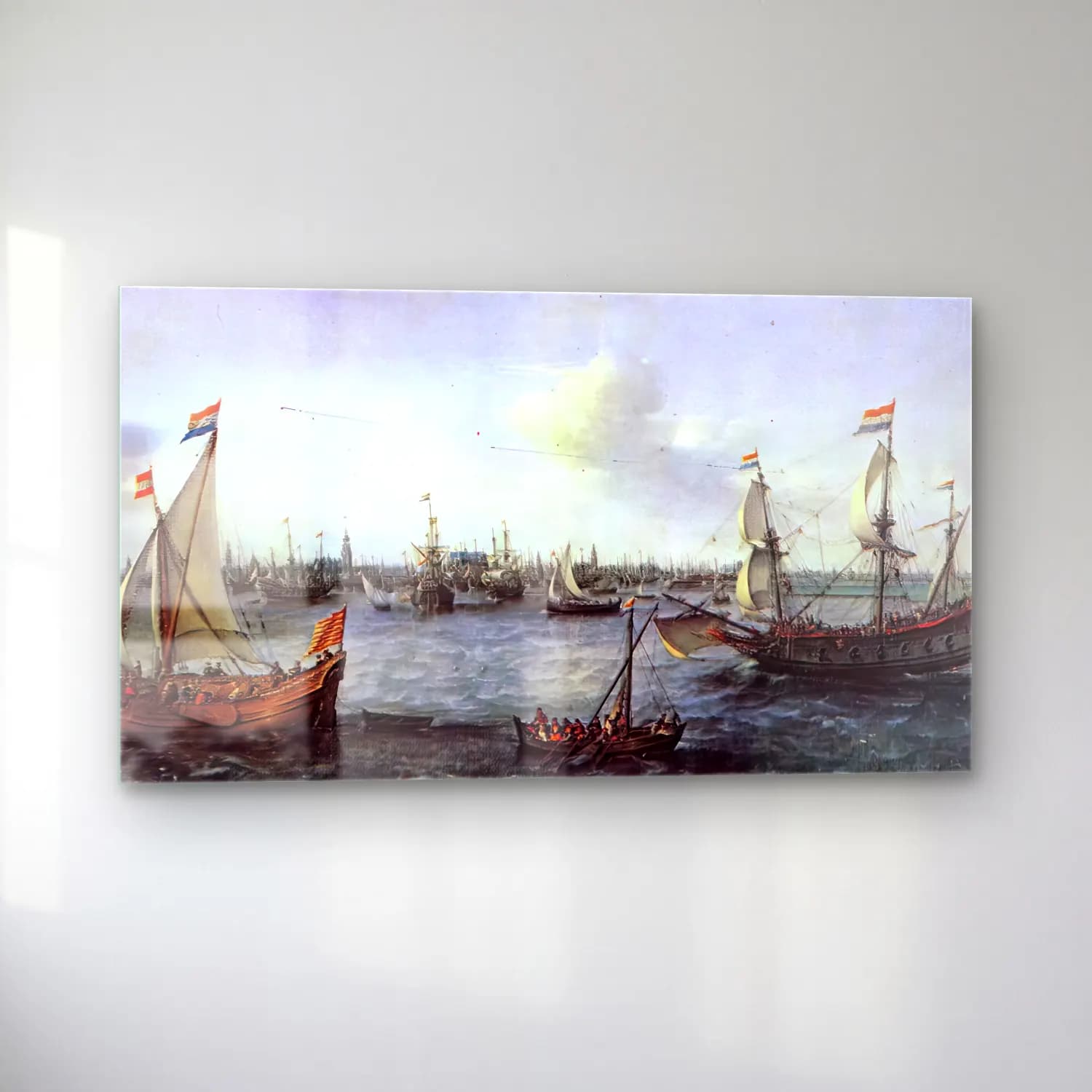 Hendrick Cornelisz Vroom – The Harbour in Amsterdam cam tablo — sol açıdan görünüm