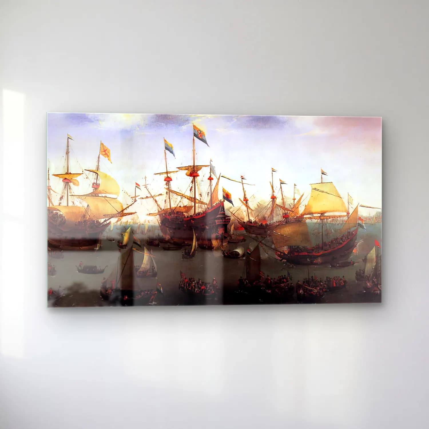 Hendrick Cornelisz Vroom – The Return in Amsterdam of the Second Expedition to the… cam tablo — sol açıdan görünüm