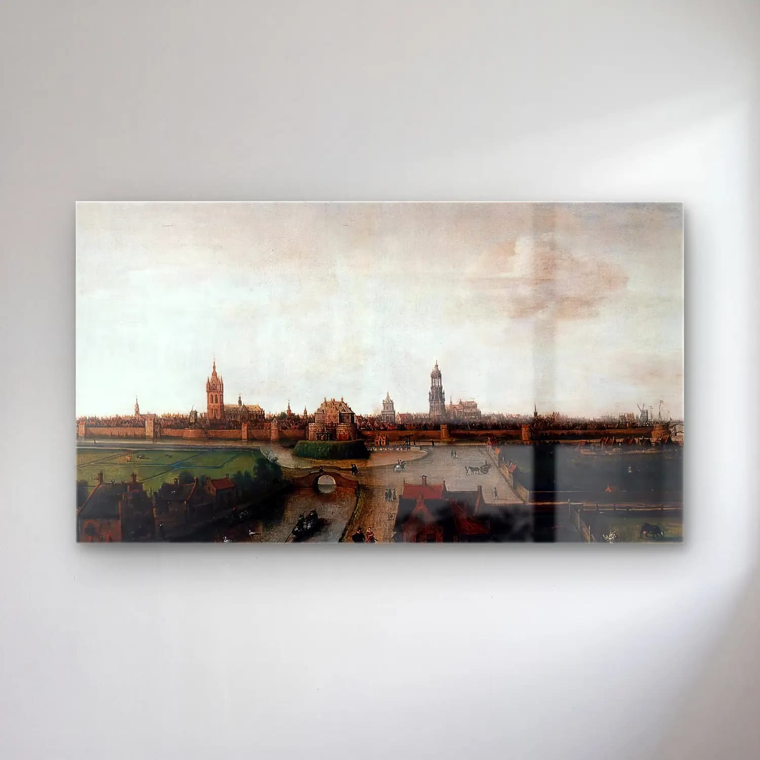 Hendrick Cornelisz Vroom – View of Delft from the Southwest cam tablo — Hendrick Cornelisz Vroom – View of Delft from the Southwest — yağlı boya şato
