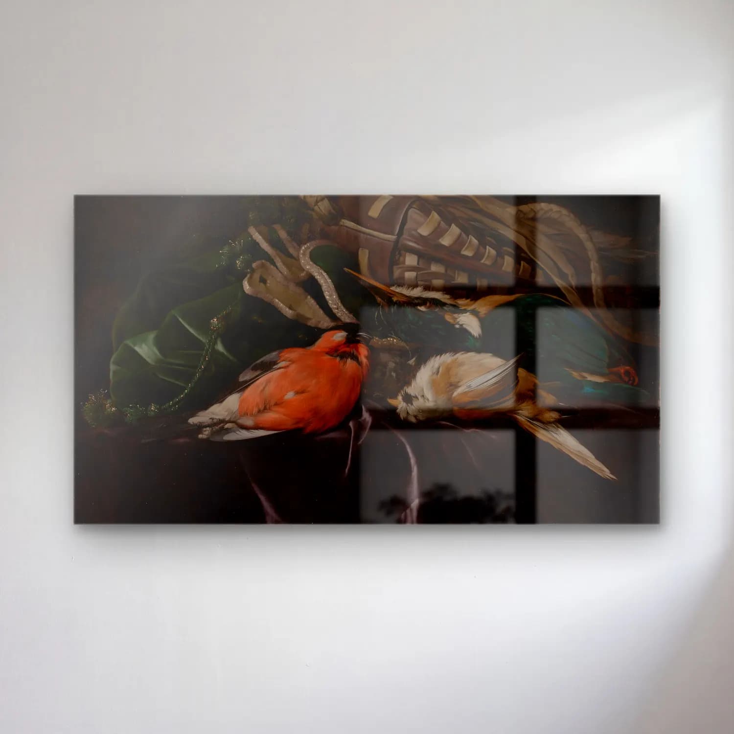 Willem van Aelst – Still Life with Dead Birds and Game Bag cam tablo — Willem van Aelst – Still Life with Dead Birds and Game Bag — yağlı boya ördekler