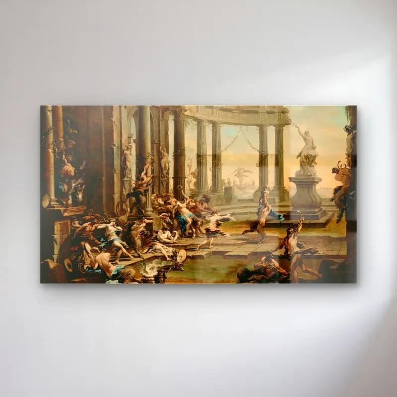 Alessandro Magnasco – Bacchanale (About 1720–1730) cam tablo — Alessandro Magnasco – Bacchanale (About 1720–1730) — yağlı boya mitolojik sahne