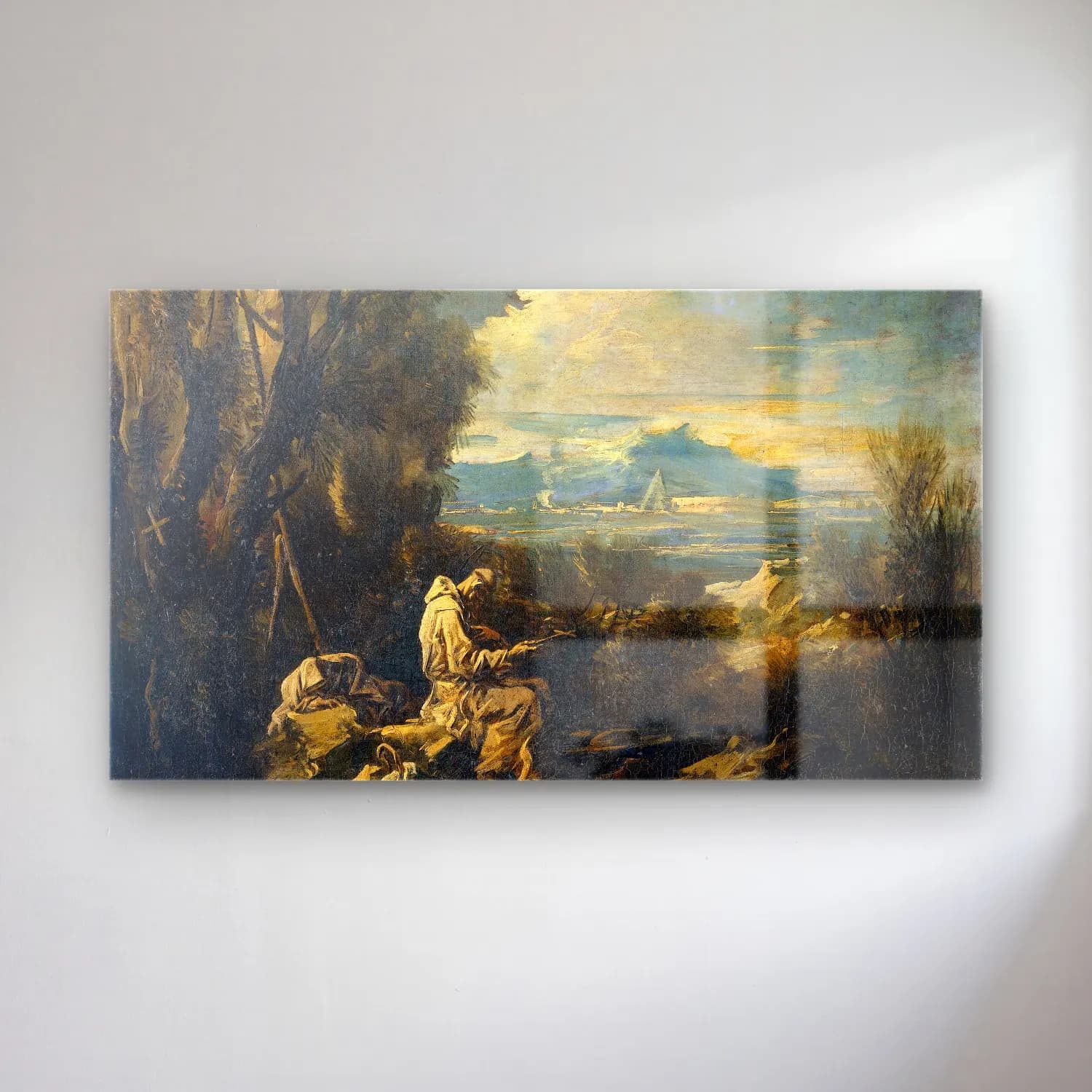 Alessandro Magnasco – Christ and the Samaritan Woman cam tablo — Alessandro Magnasco – Christ and the Samaritan Woman — yağlı boya dini sahne