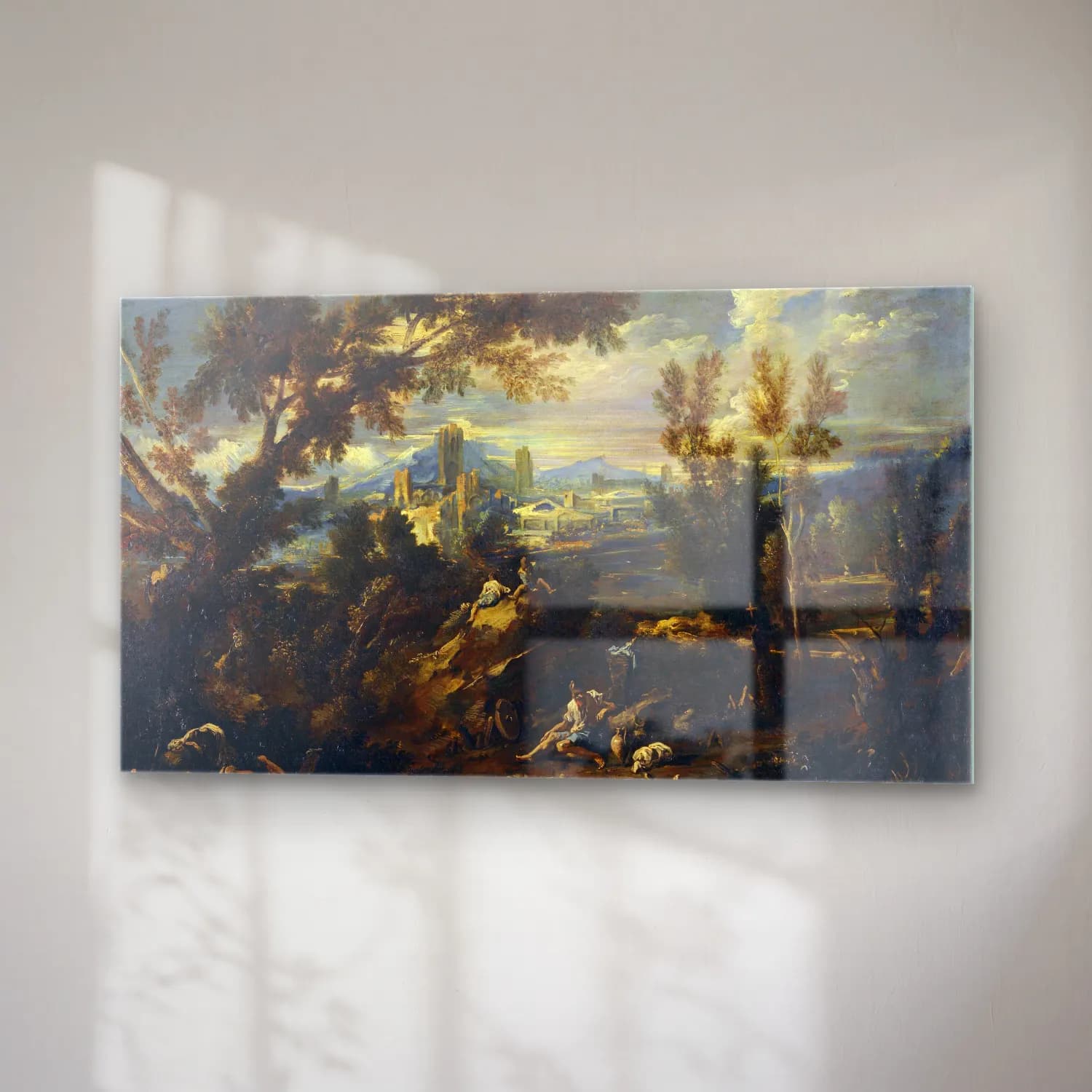 Alessandro Magnasco – Landscape with Shepherds cam tablo — sağ açıdan görünüm