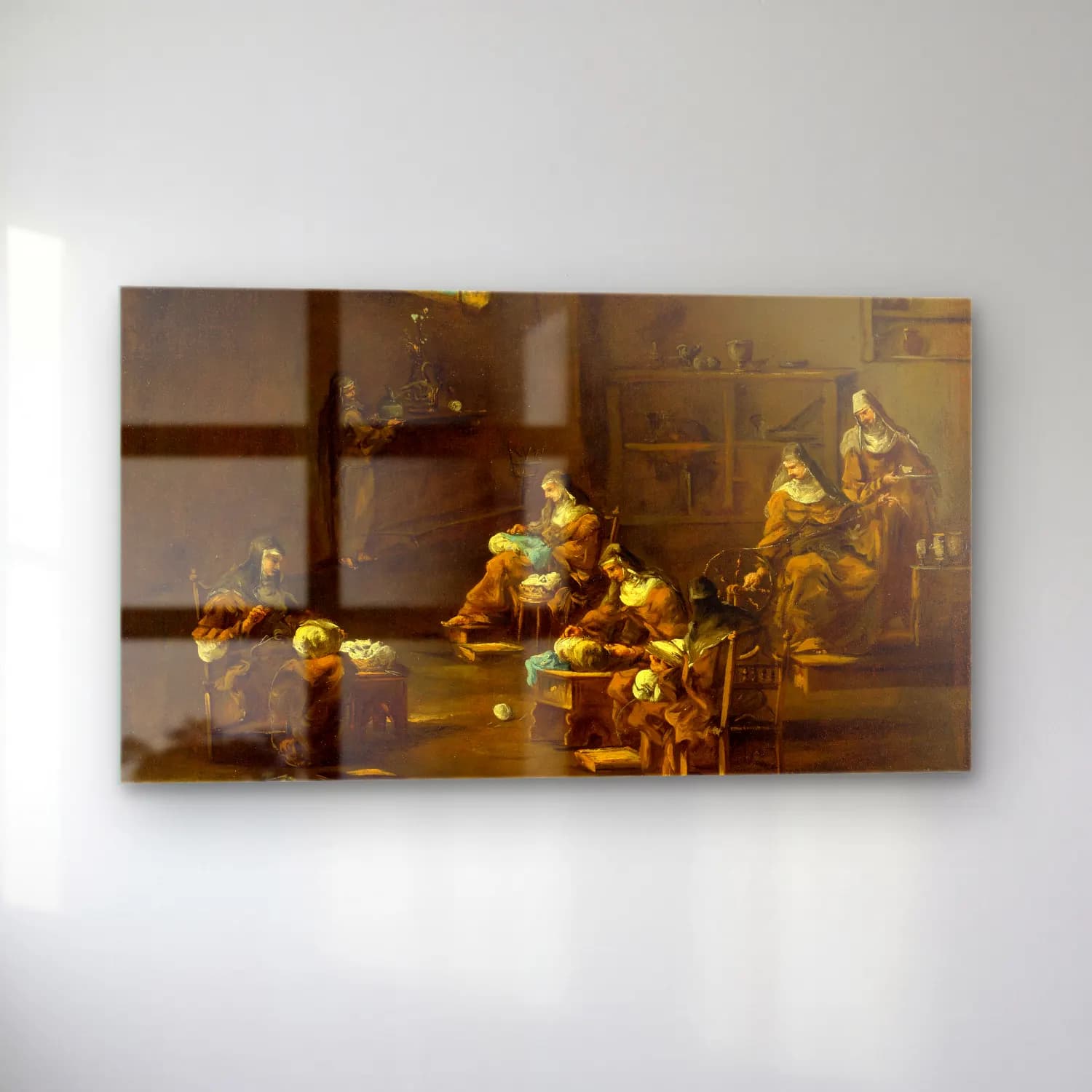 Alessandro Magnasco – Nuns at Work cam tablo — sol açıdan görünüm